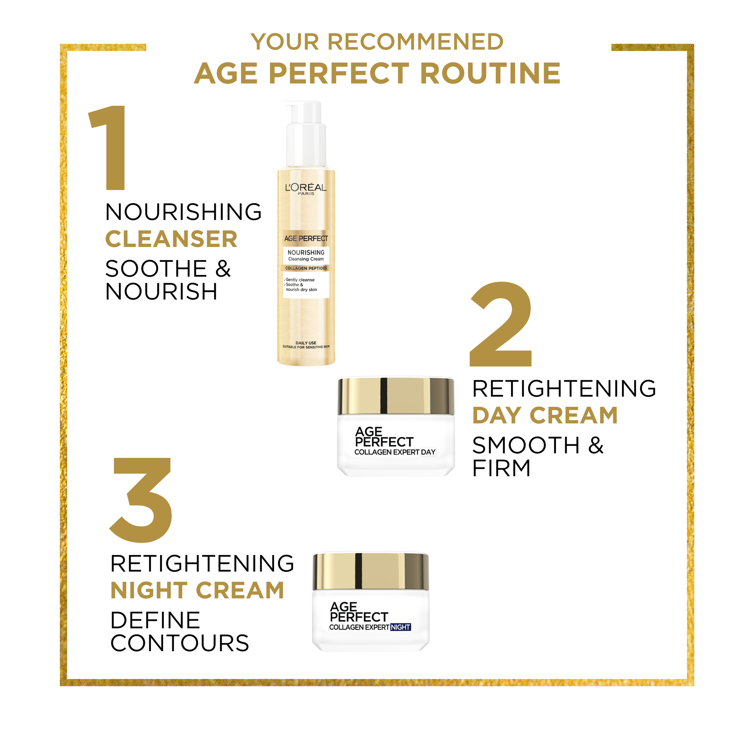 L'Oreal Paris Age Perfect Collagen Cleanser 150ml - Image 3
