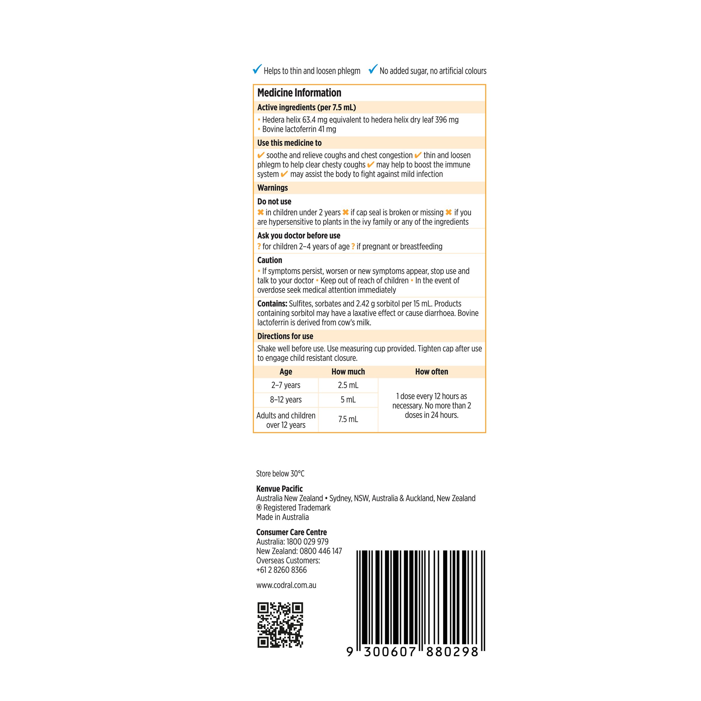Codral Kids Cough Relief + Immunity Support 200ml - Image 3