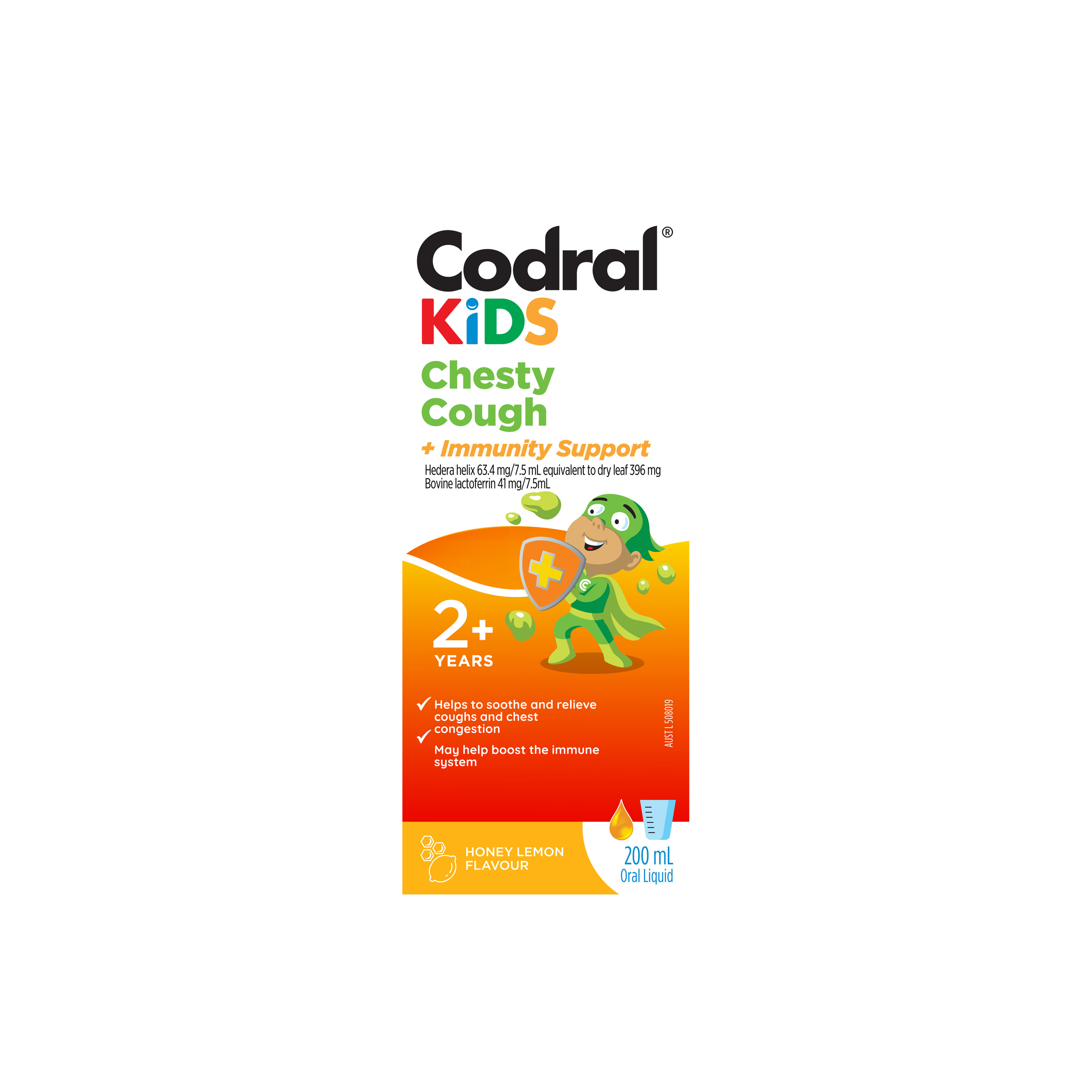 Codral Kids Cough Relief + Immunity Support 200ml - Image 1