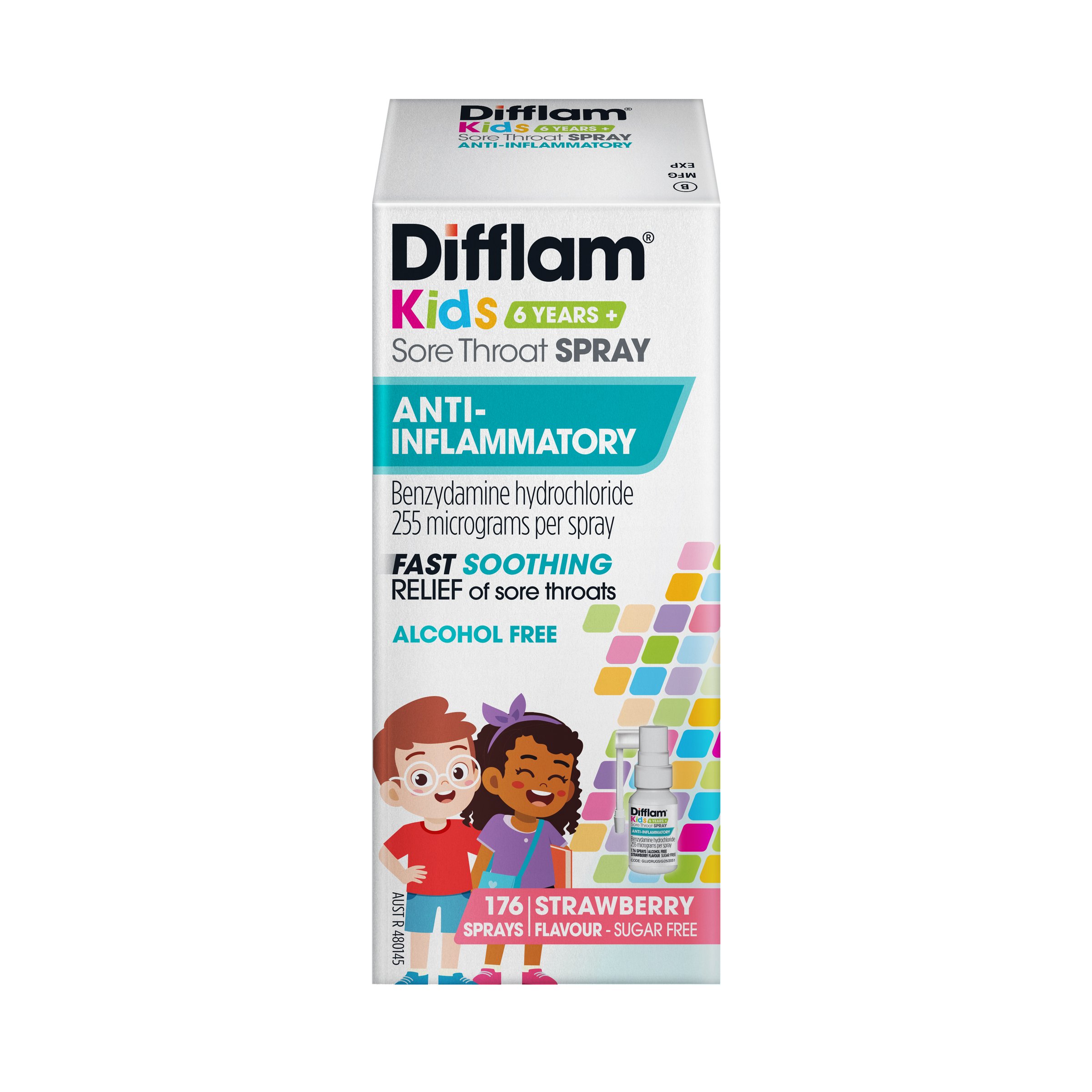 Difflam Kids Sore Throat Spray Strawberry Flavour 30ml - Image 1