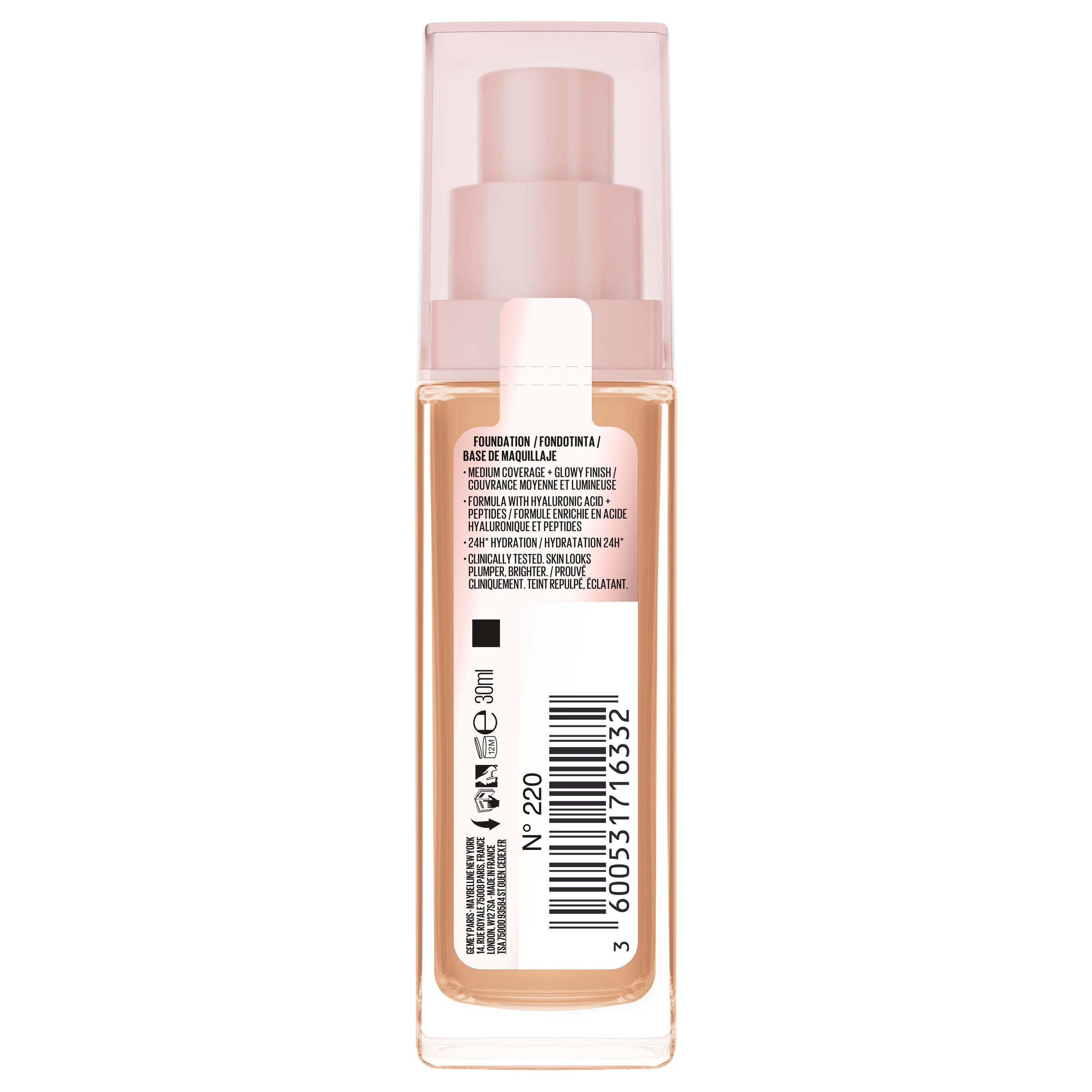 Maybelline Lifter Plump & Glow Foundation 220 1 each - Image 3