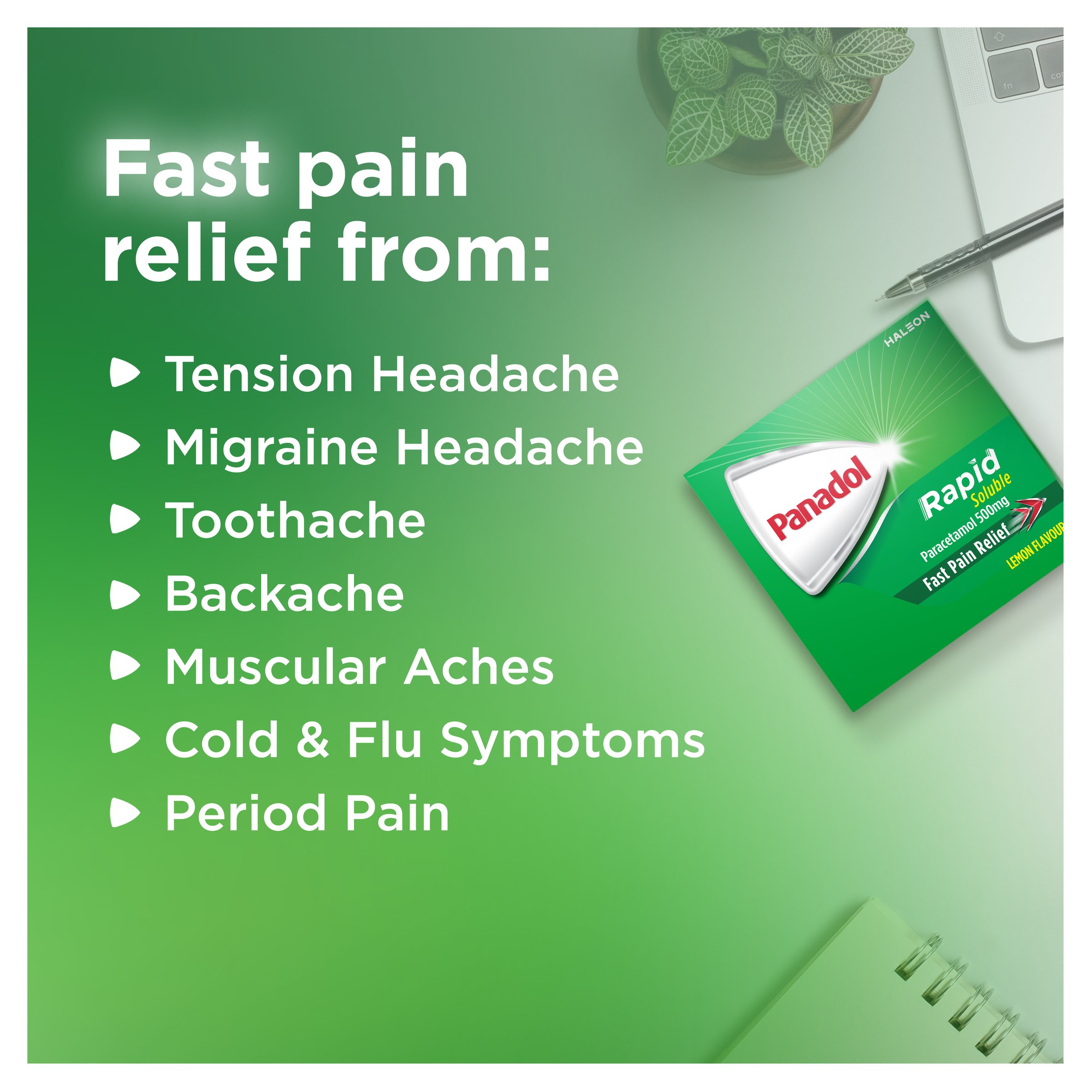 Panadol Rapid Soluble Effervescent 500mg - 16 tablets - Image 4