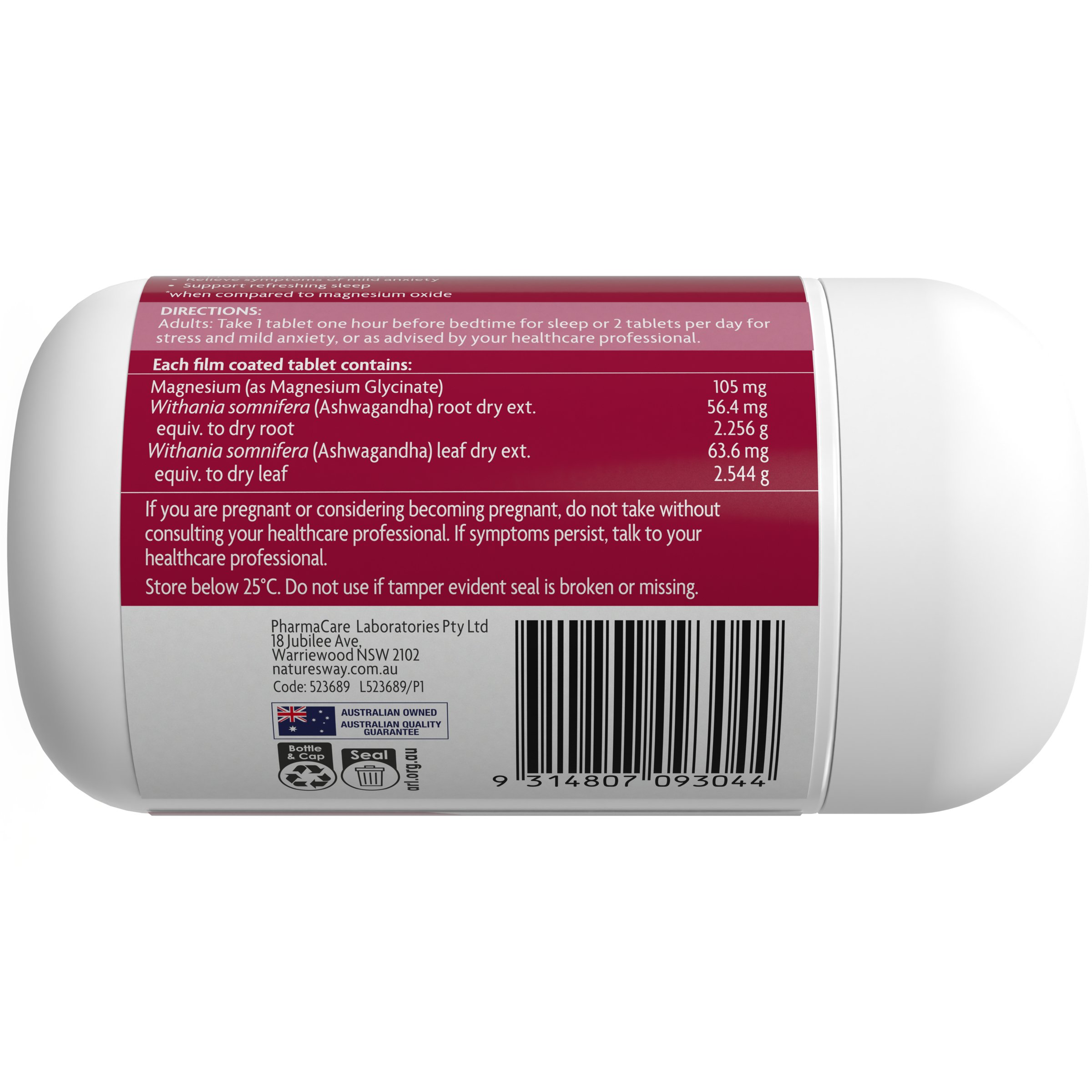 Nature's Way Magnesium + Ashwagandha 50 tablets - Image 3