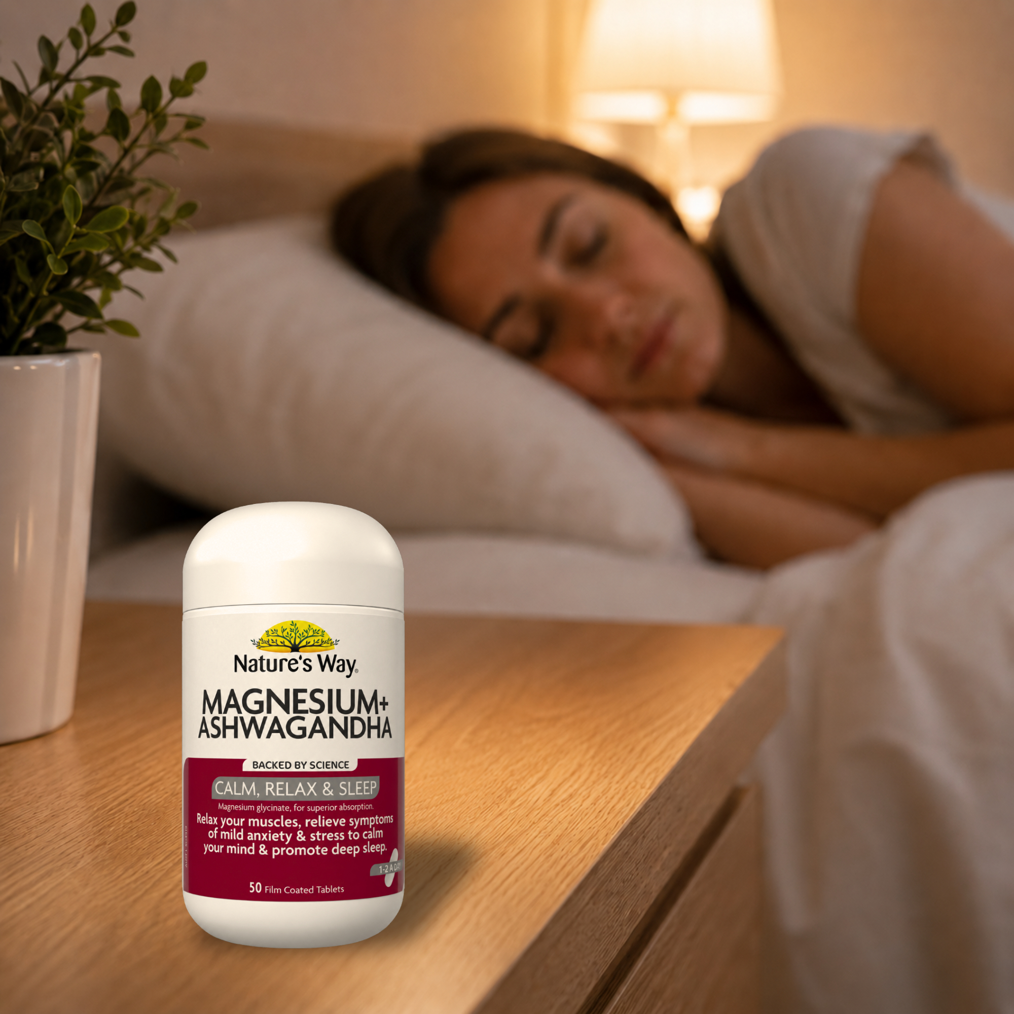 Nature's Way Magnesium + Ashwagandha 50 tablets - Image 4