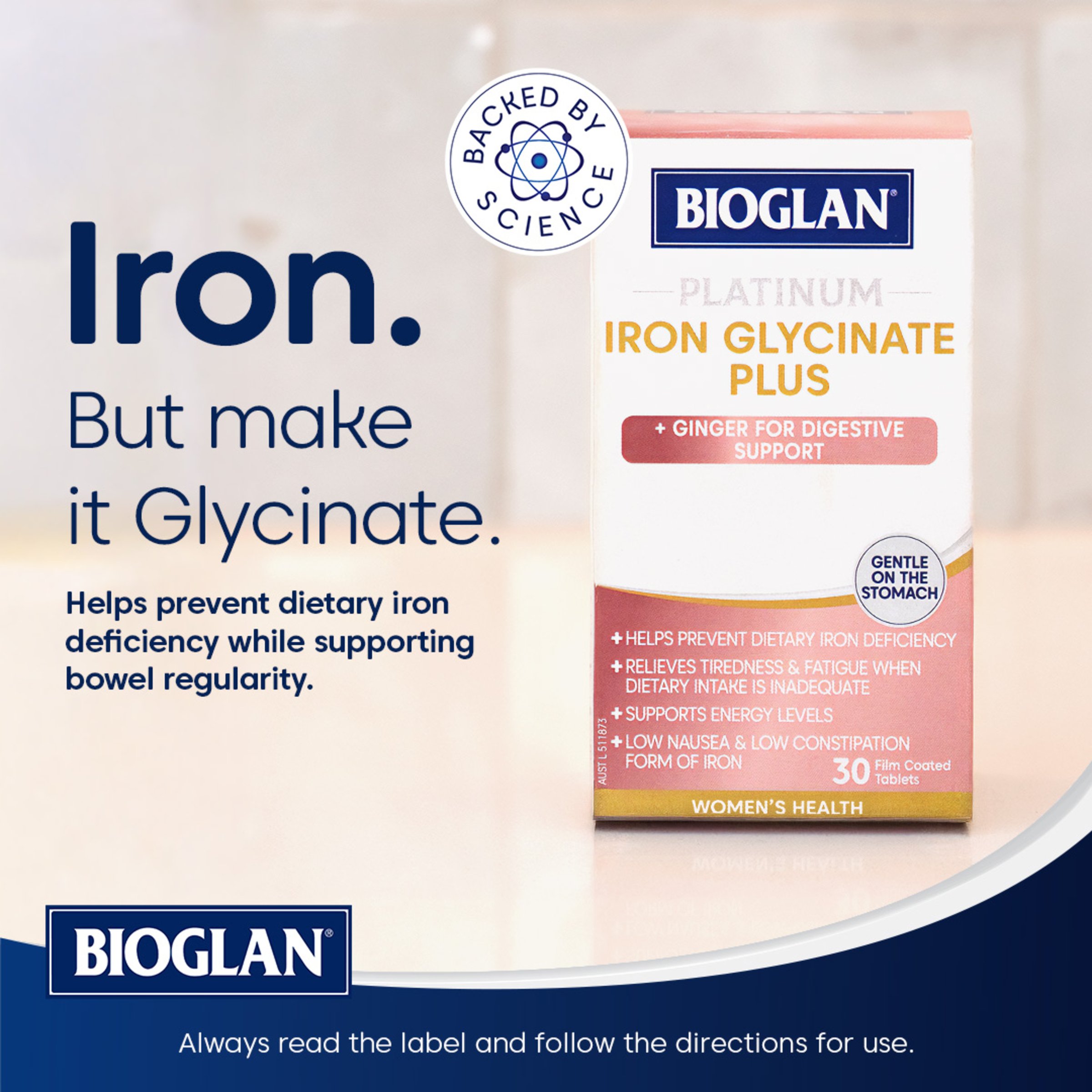 Bioglan Platinum Iron Glycinateplus 30 tablets - Image 6
