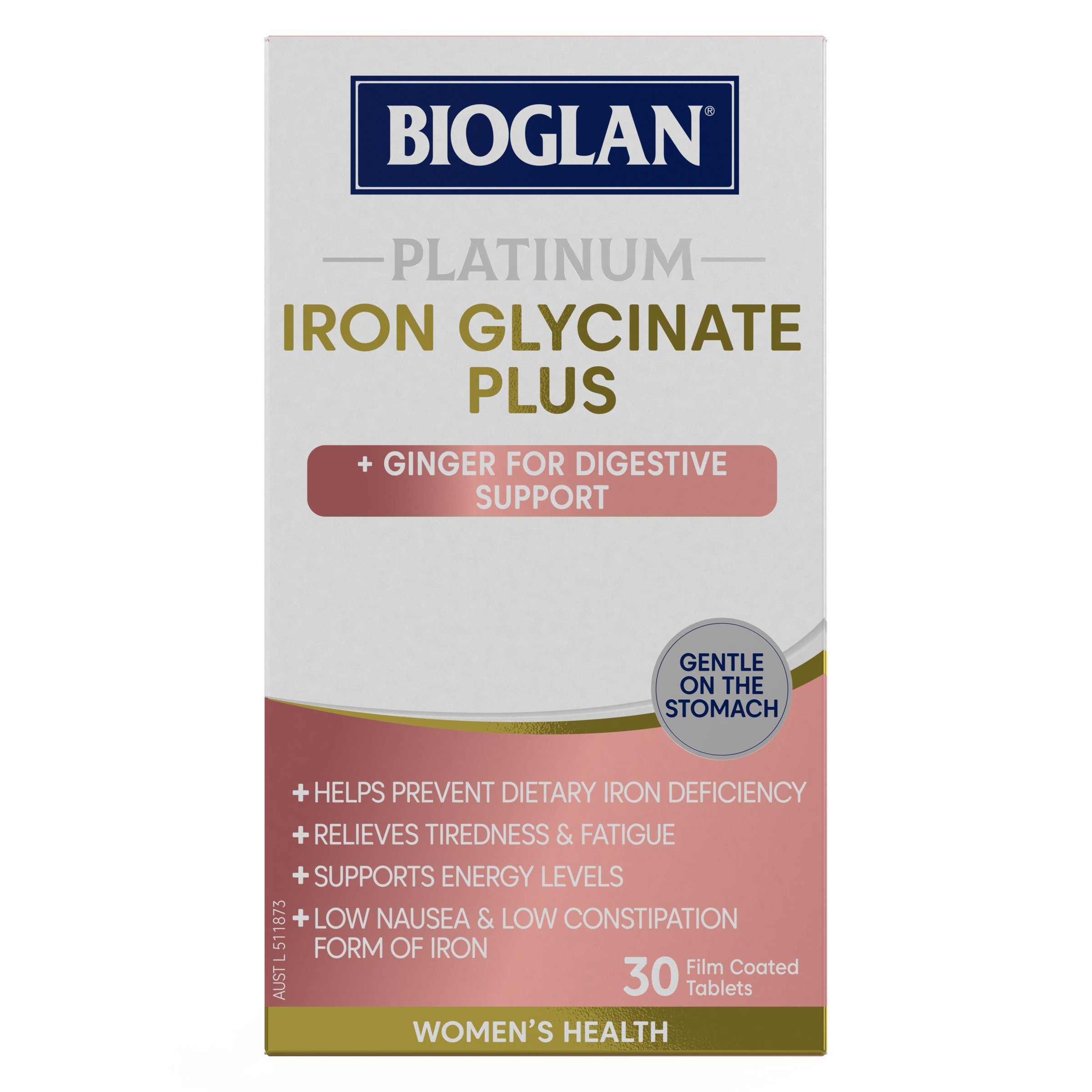 Bioglan Platinum Iron Glycinateplus 30 tablets - Image 2