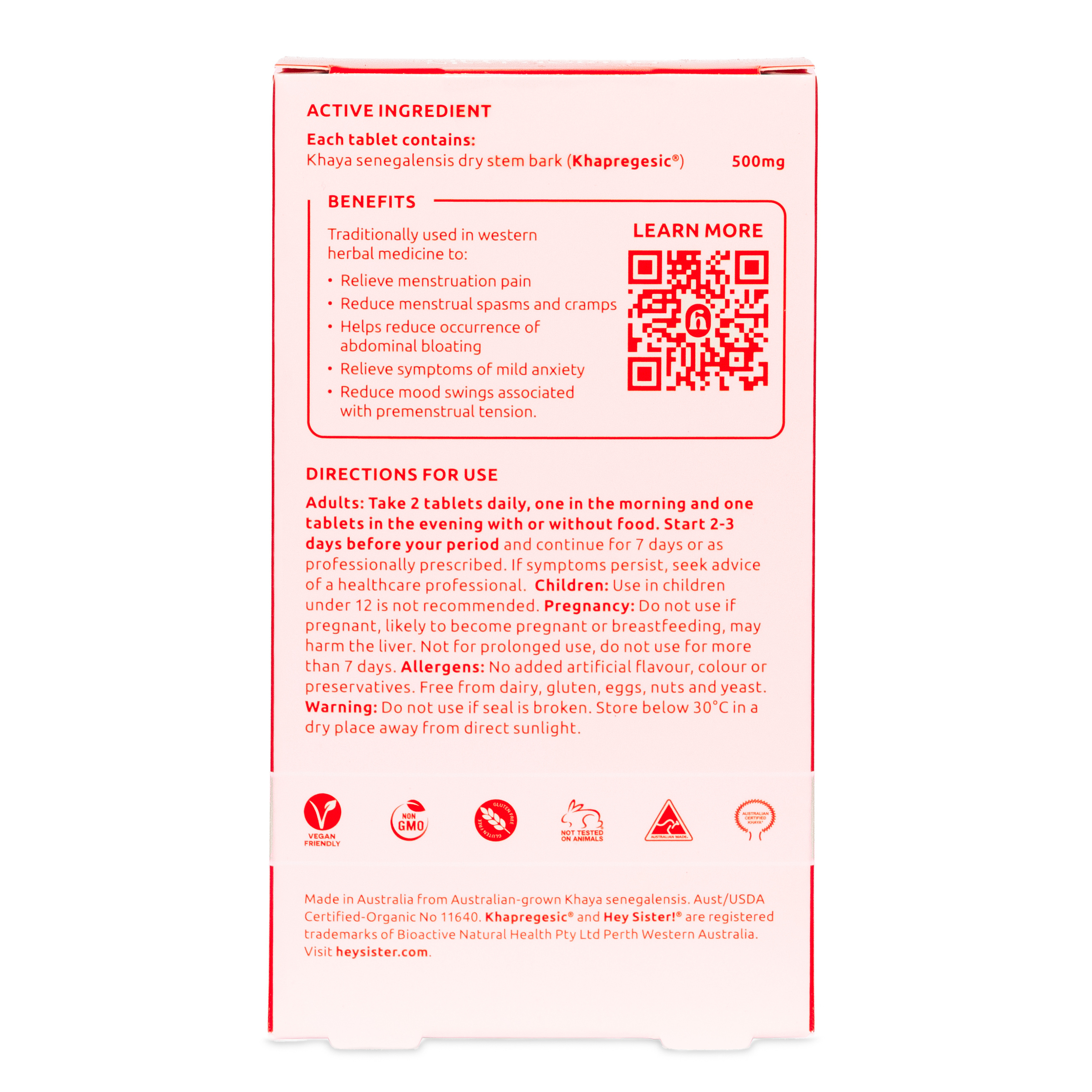 Hey Sister Period Natural Relief 14 tablets - Image 2