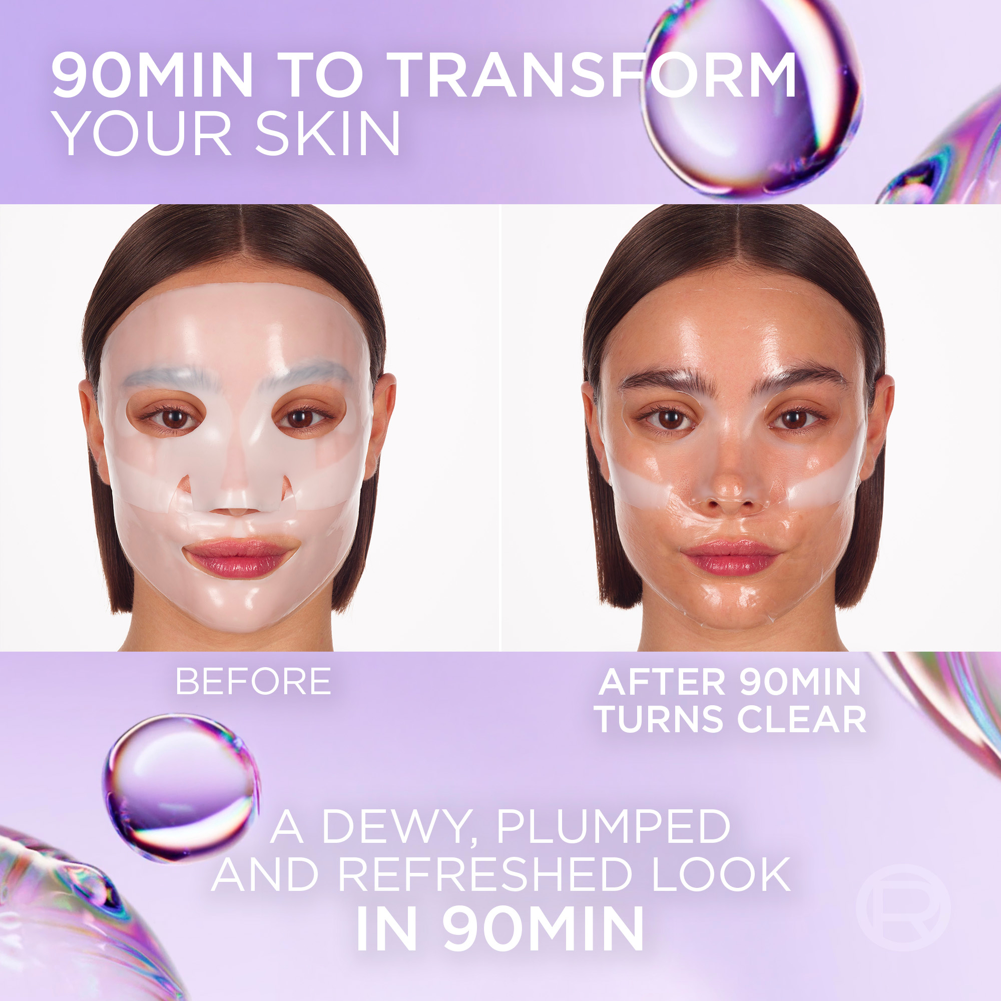 L'Oreal Paris Revitalift Filler Glass Skin Hydrogel Glow Mask 1 each - Image 5