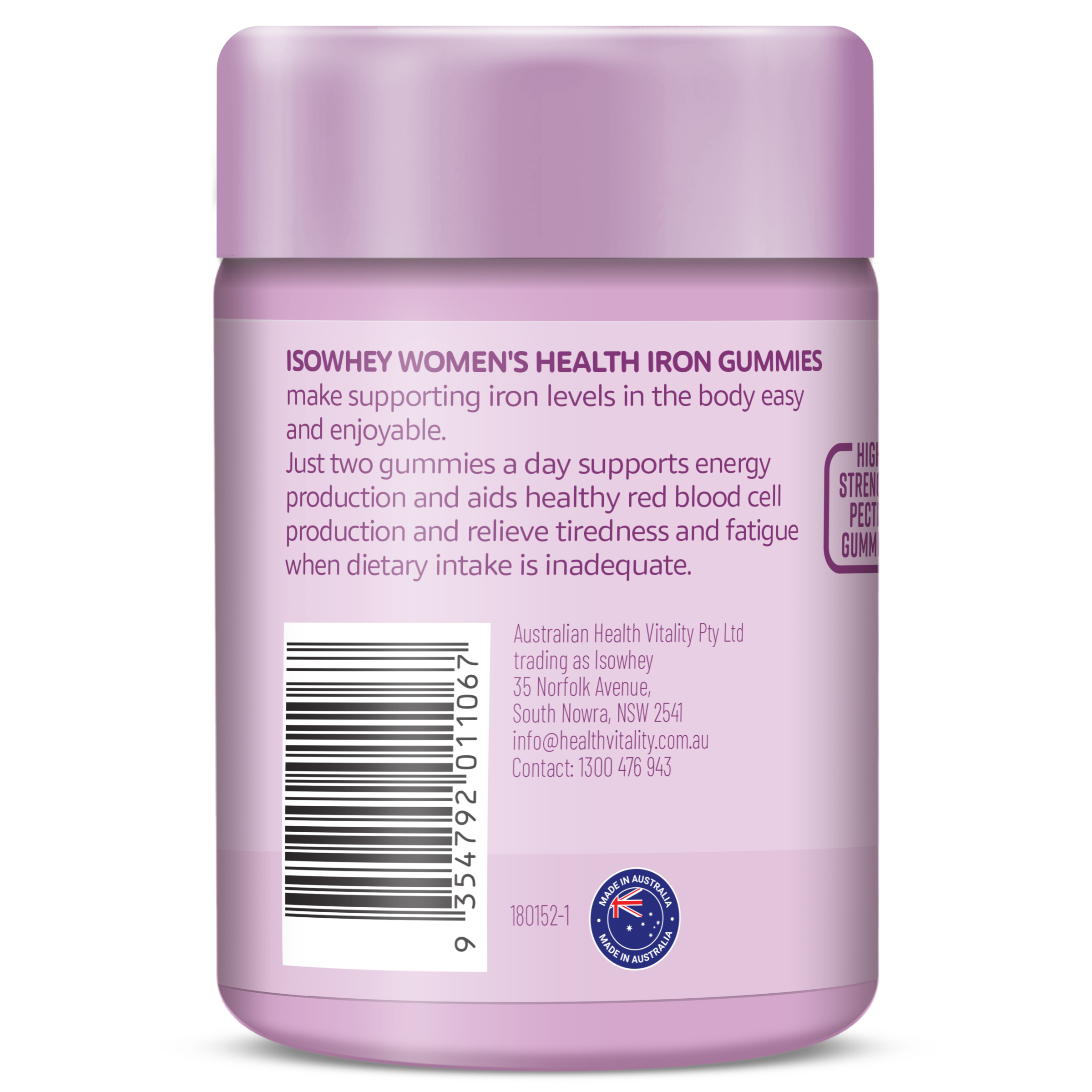 Isowhey Women's Health Iron Gummies 60 each - Image 2