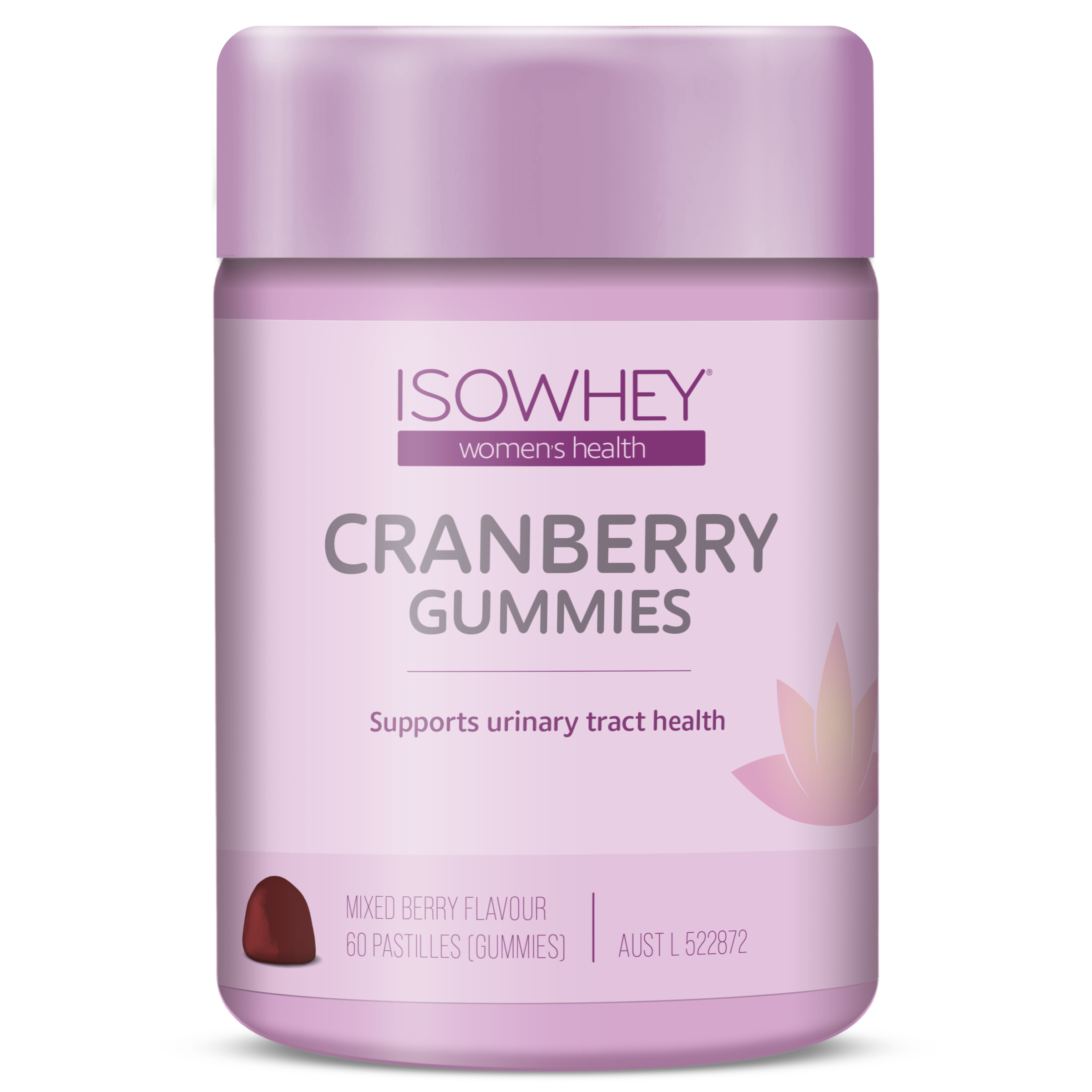 Isowhey Women's Health Cranberry Gummies 60 each - Image 1