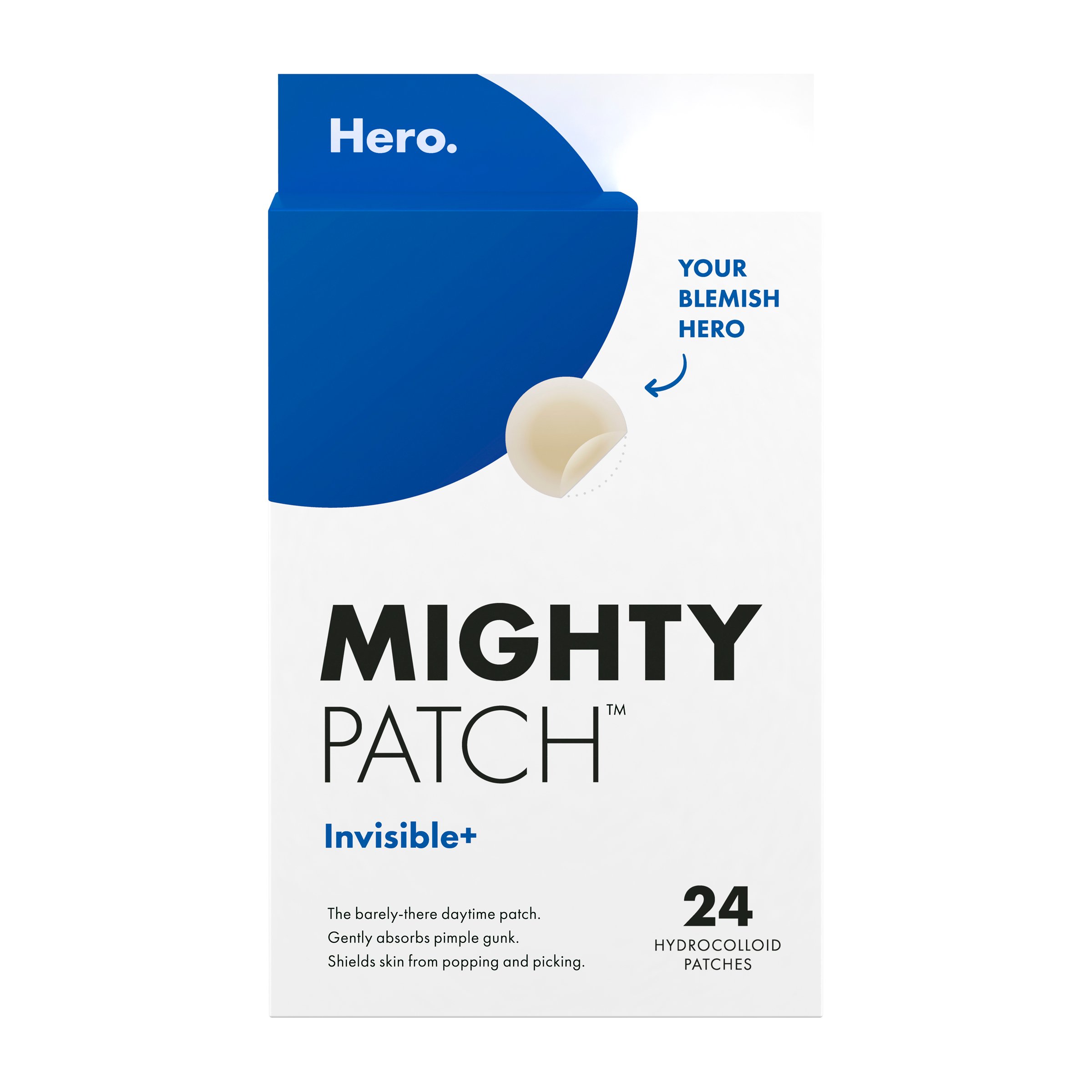 Hero Mighty Pimple Patch Invisible 24 each - Image 1
