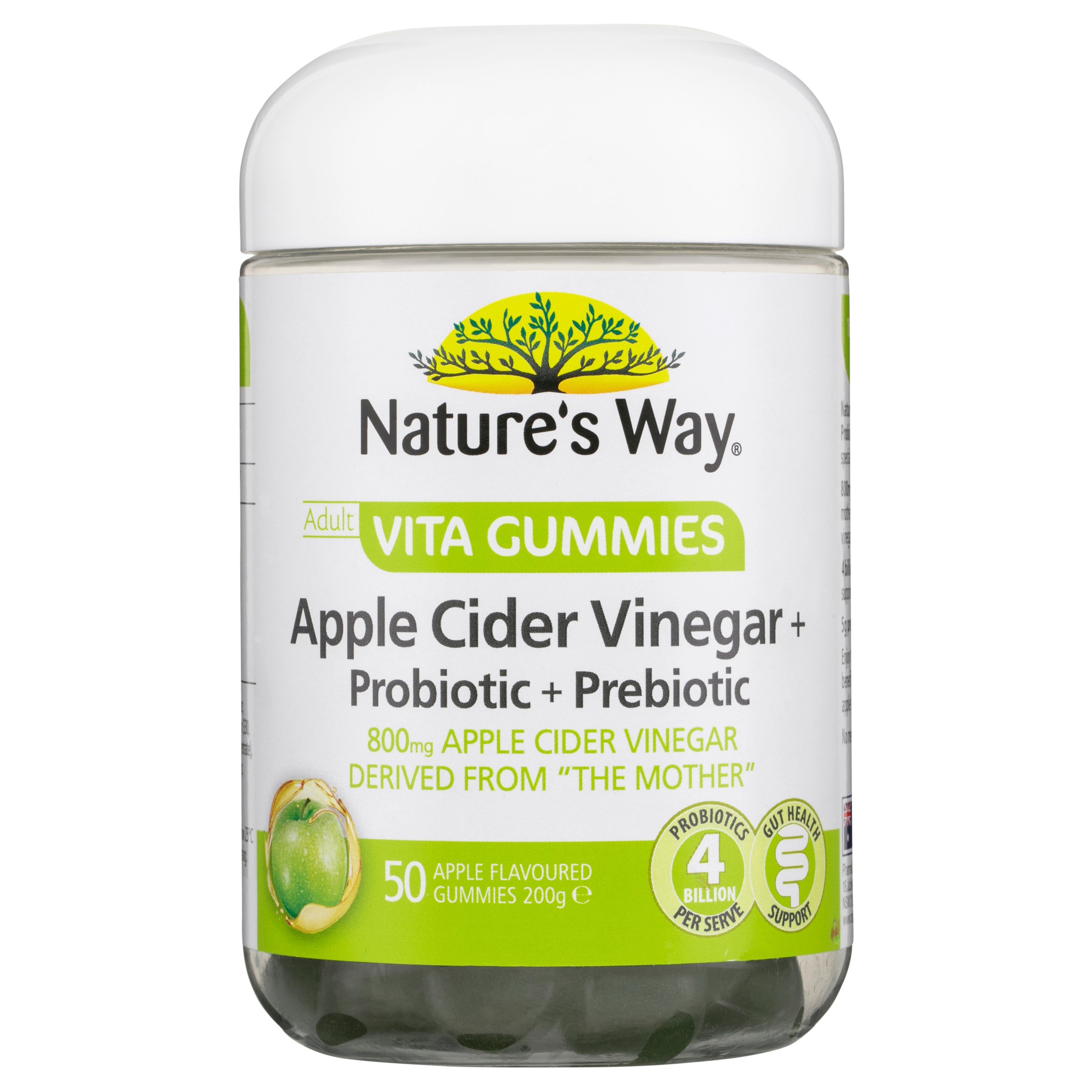 Nature's Way ADVG Apple Cider Vinegar + Prebiotic + Probiotic 50 jellies - Image 1