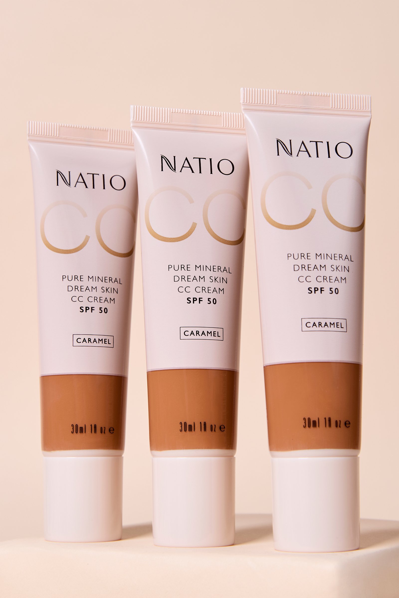 Natio Pure Mineral Skin CC Cream SPF 50 - Caramel 30ml - Image 9