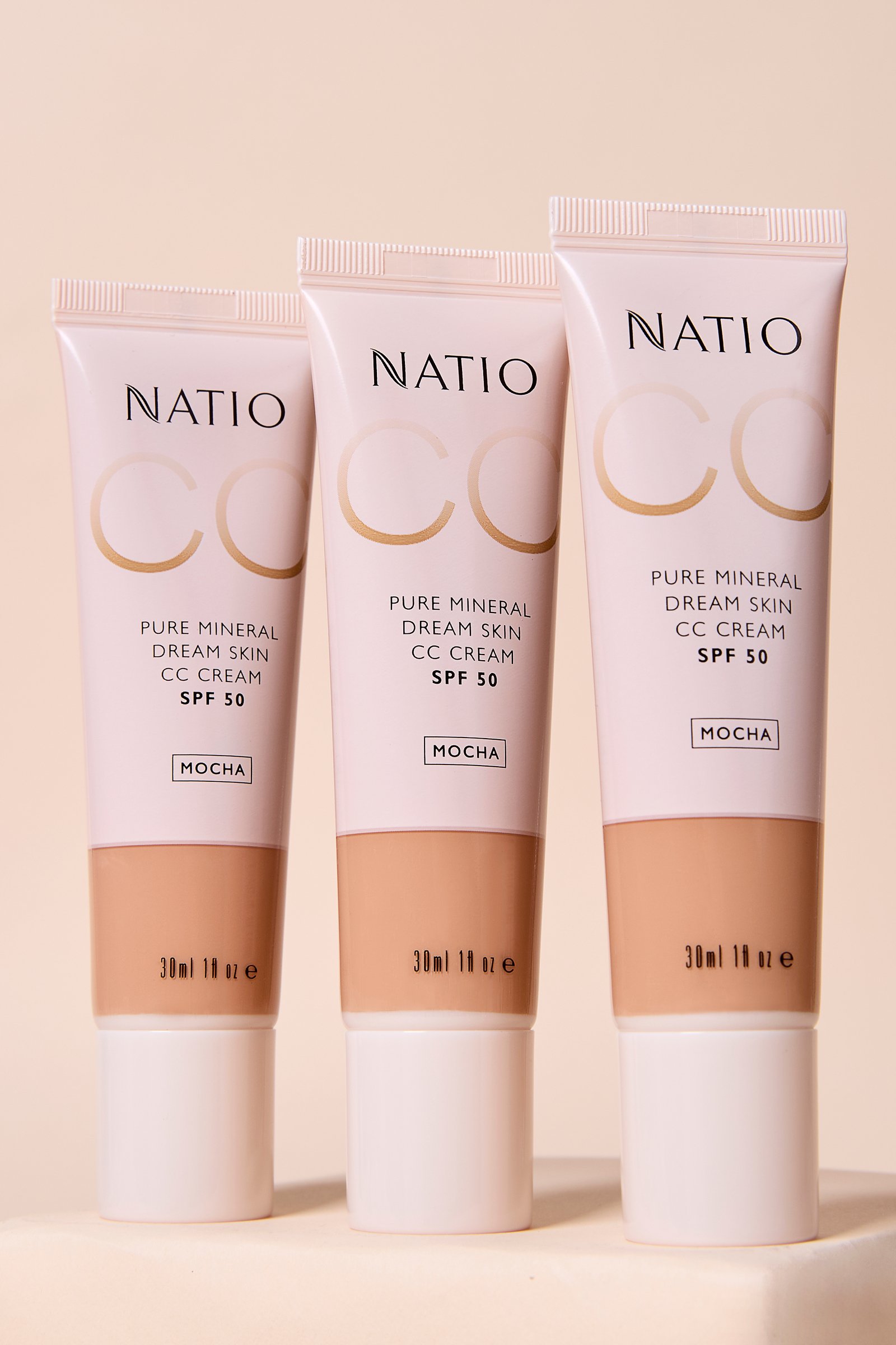 Natio Pure Mineral Skin CC Cream SPF 50 - Mocha 30ml - Image 9