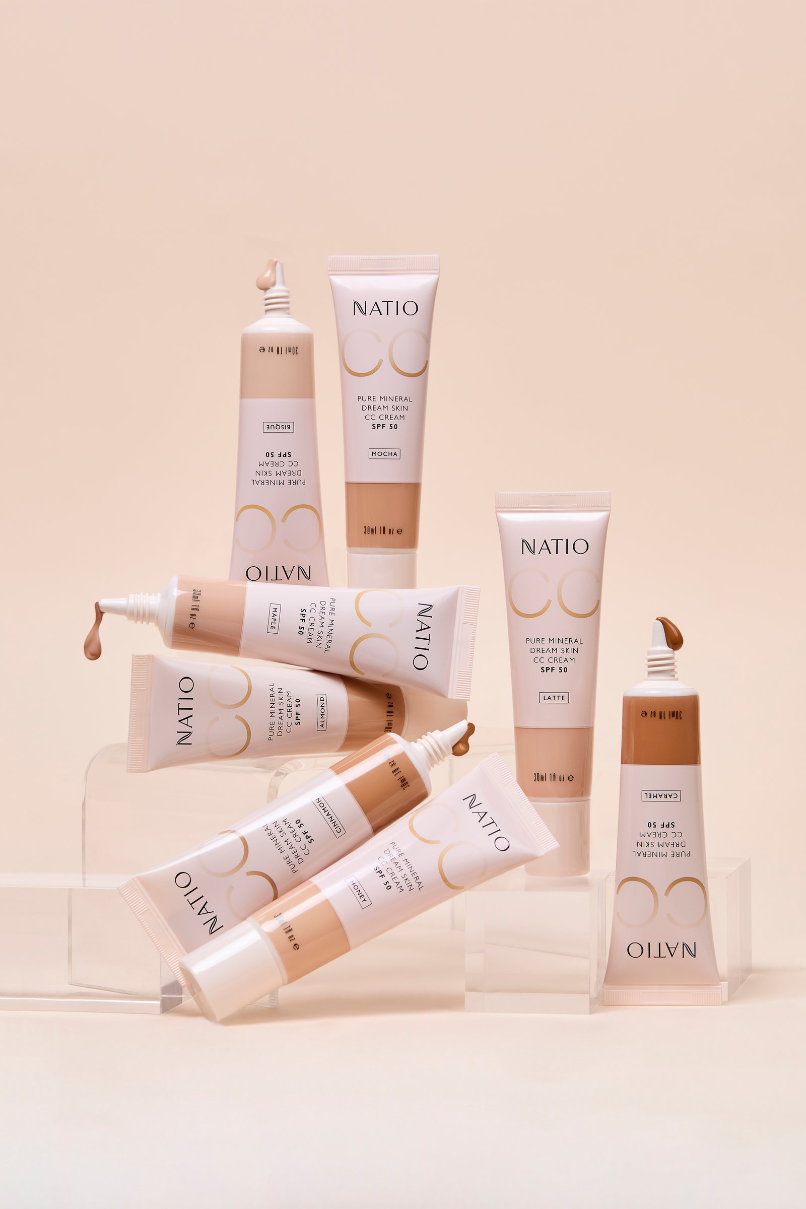 Natio Pure Mineral Skin CC Cream SPF 50 - Mocha 30ml - Image 3