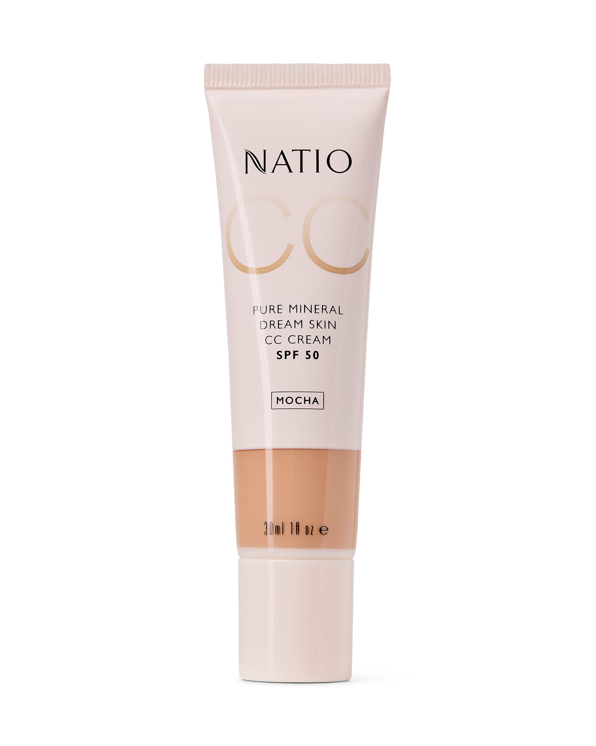 Natio Pure Mineral Skin CC Cream SPF 50 - Mocha 30ml - Image 1