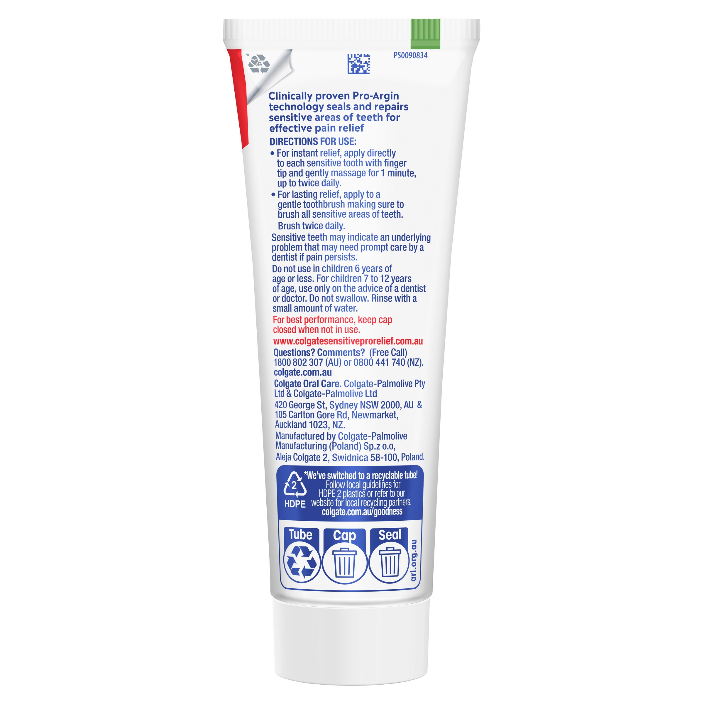 Colgate Sensitive Pro-Relief Active Repair Enamel Strength Toothpaste 110g - Image 9