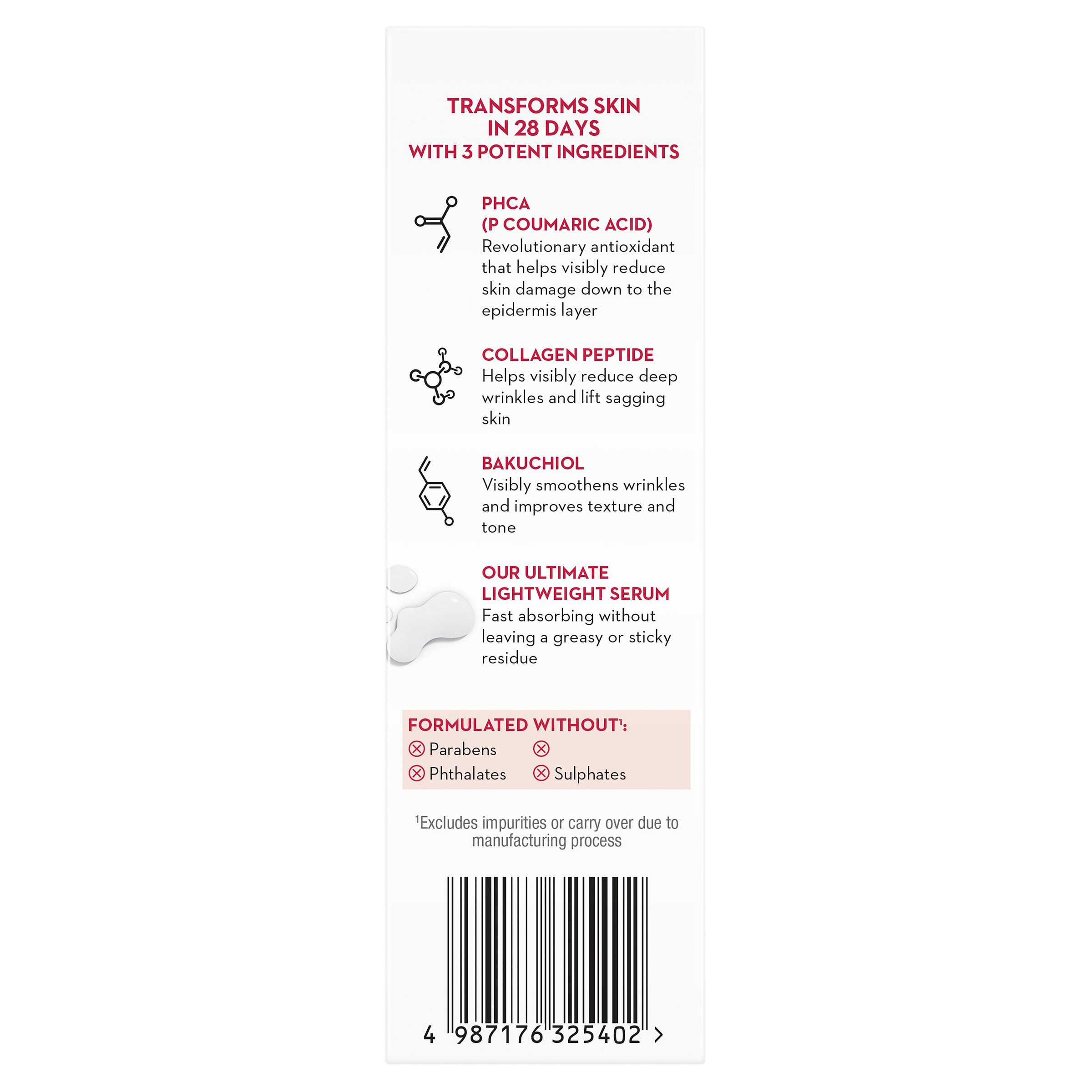 Olay Regenerist Anti Aging Phca Bakuchiol Collagen Peptide Ultra Firming Serum 30ml - Image 4