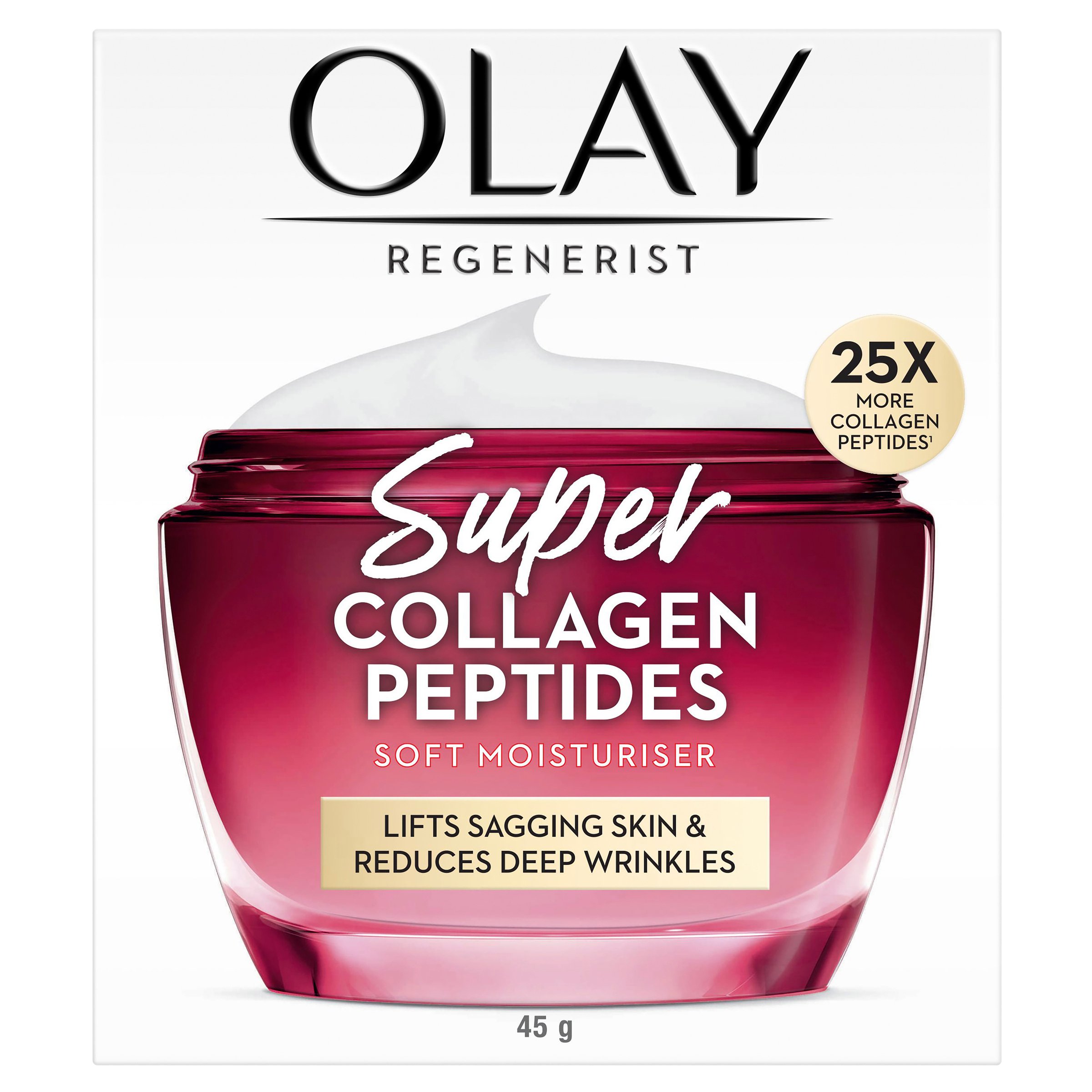 Olay Regenerist Anti Aging Super Collagen Peptides Moisturiser 45g - Image 1