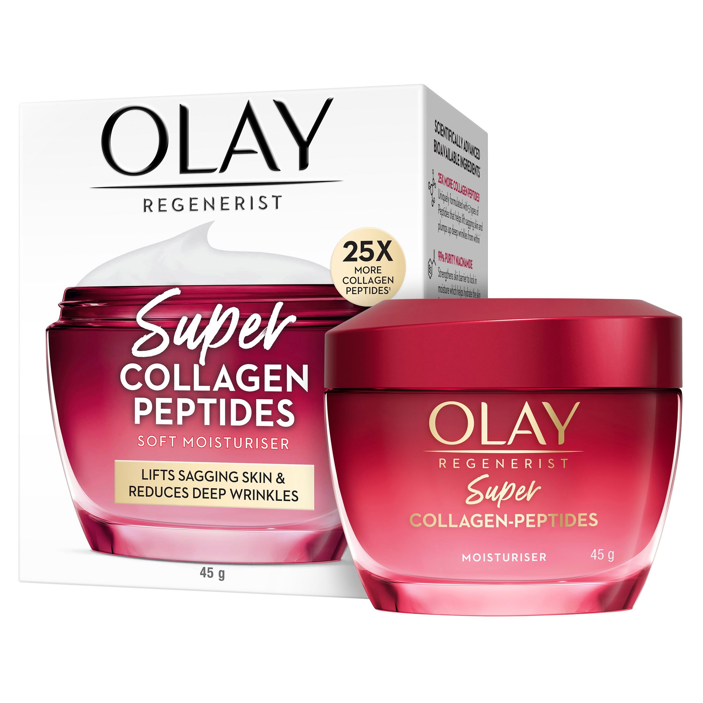 Olay Regenerist Anti Aging Super Collagen Peptides Moisturiser 45g - Image 14
