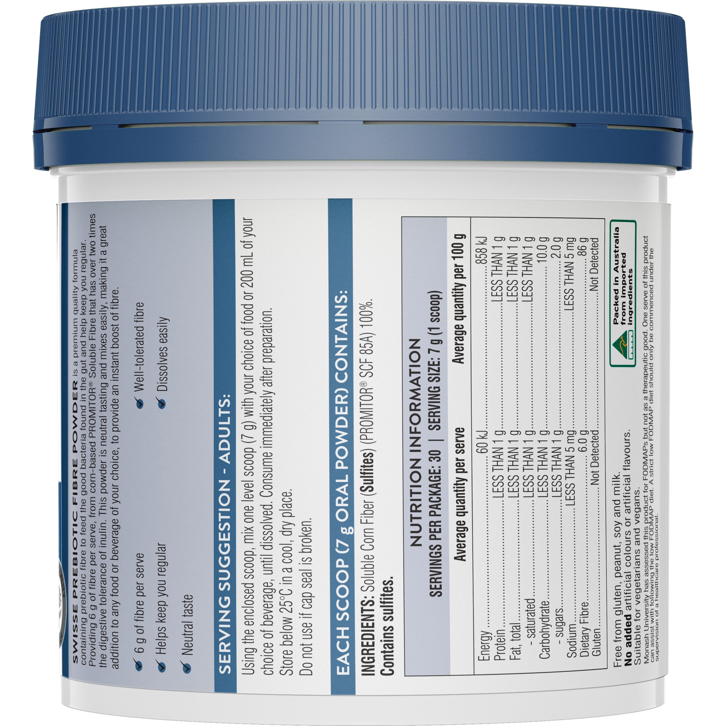 Swisse Prebiotic Fibre Powder 210g - Image 2