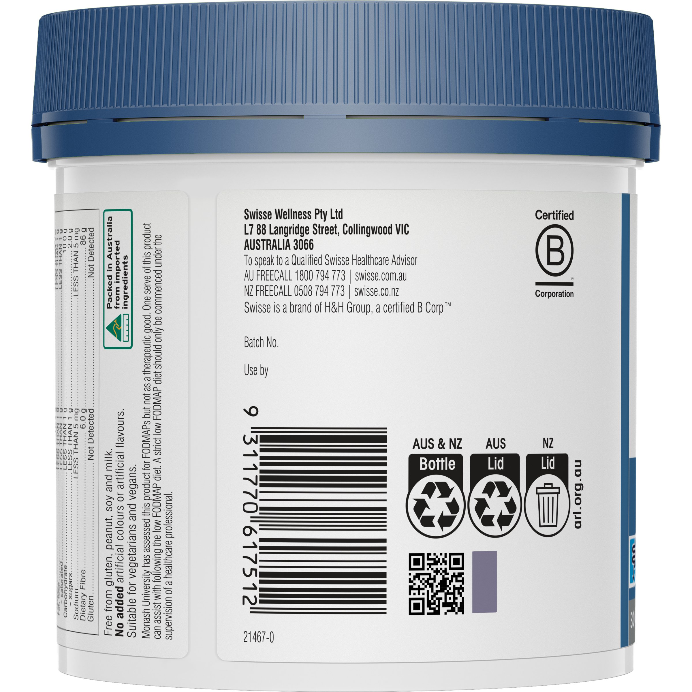 Swisse Prebiotic Fibre Powder 210g - Image 3
