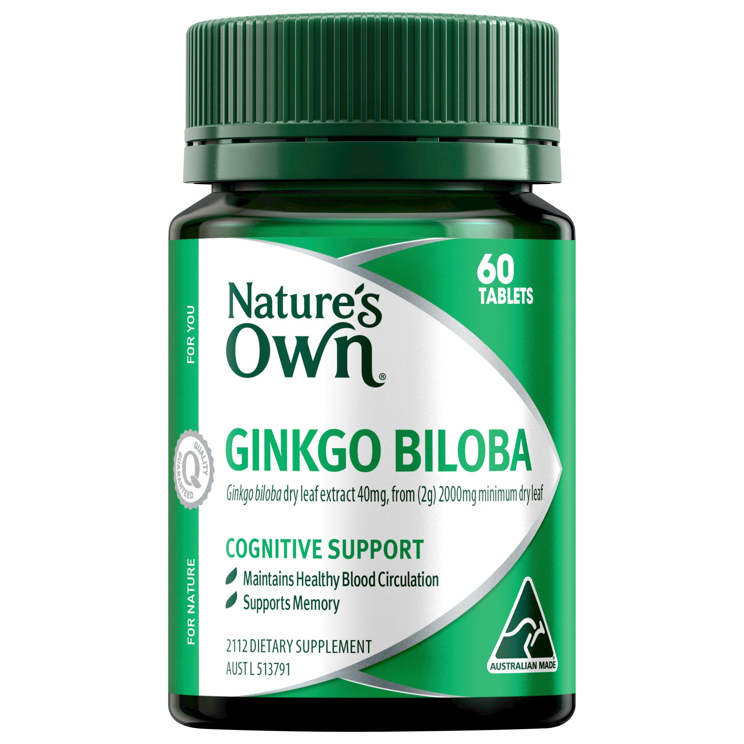 Nature's Own Gingko Biloba 60 tablets - Image 1