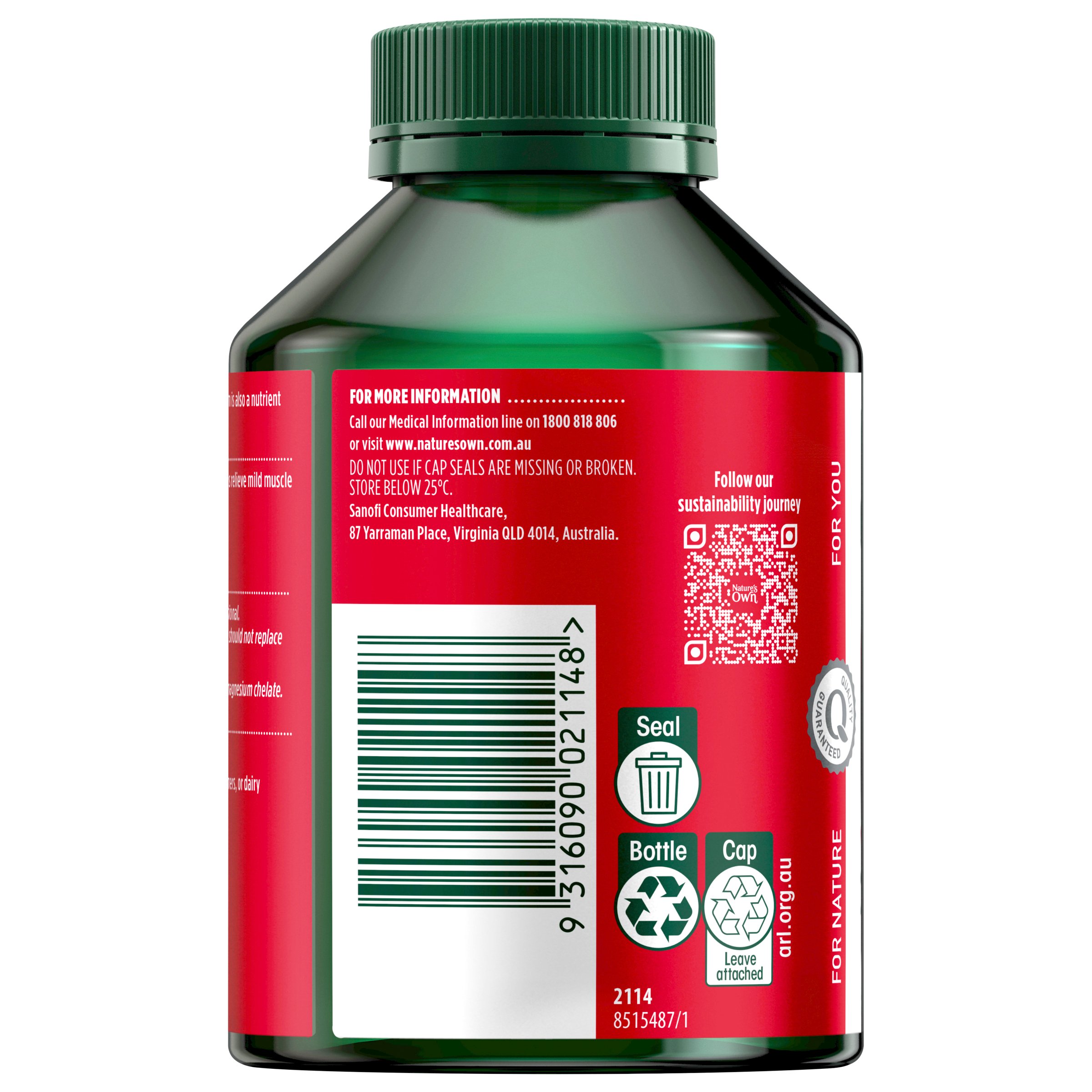 Nature's Own Magnesium 200 tablets - Image 3