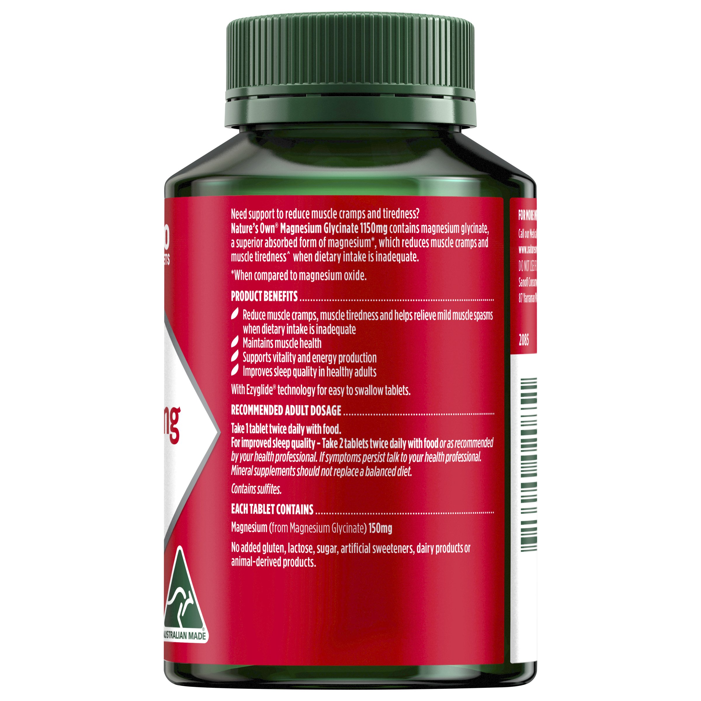 Nature's Own Nature's Own Magnesium Glycinate 1150mg 120 tablets - Image 2