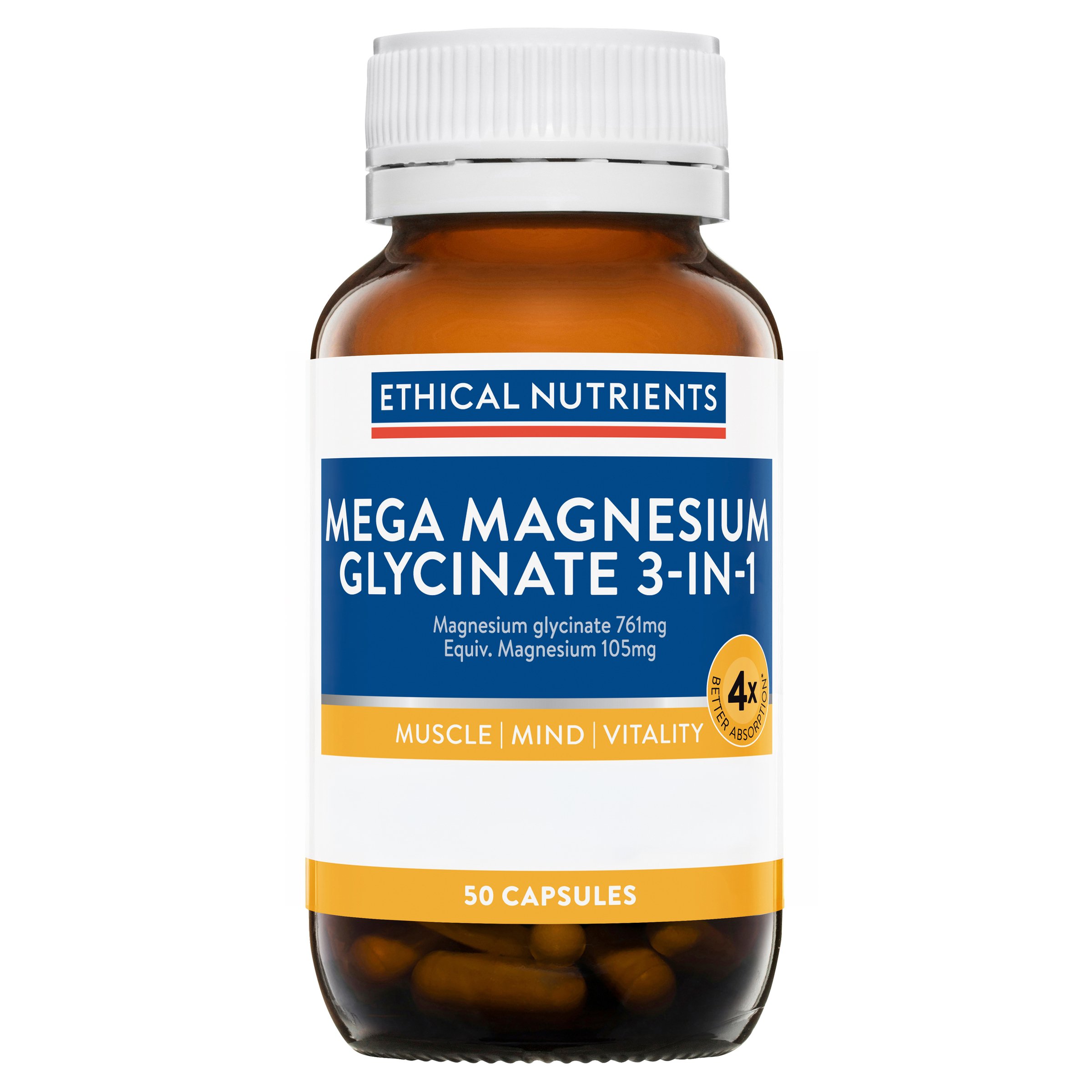Ethical Nutrients Mega Magnesium Glycinate 3-In-1 50 capsule - Image 6