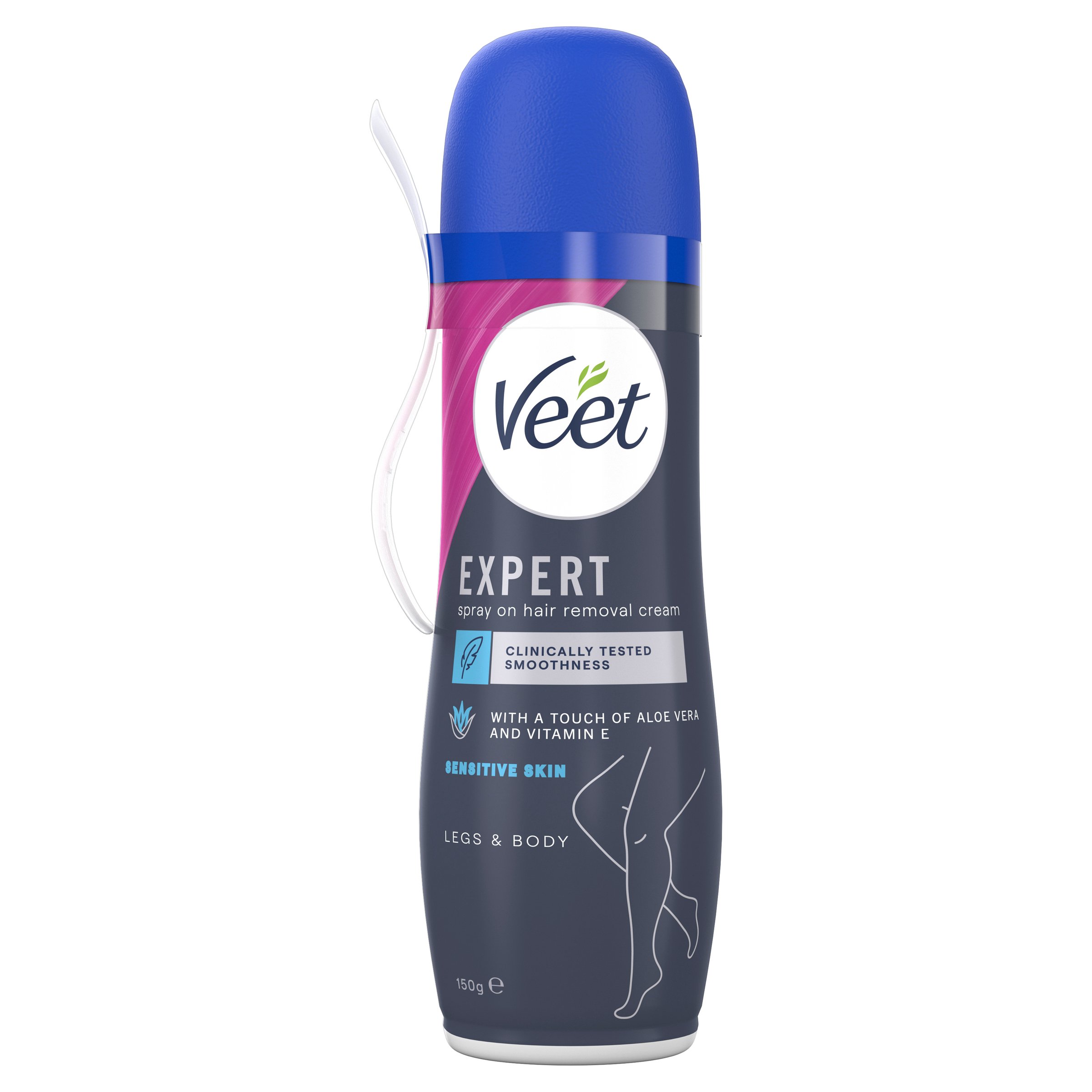 Veet Spray On Hair Remover Cream Sensitive Skin 150ml - Image 1
