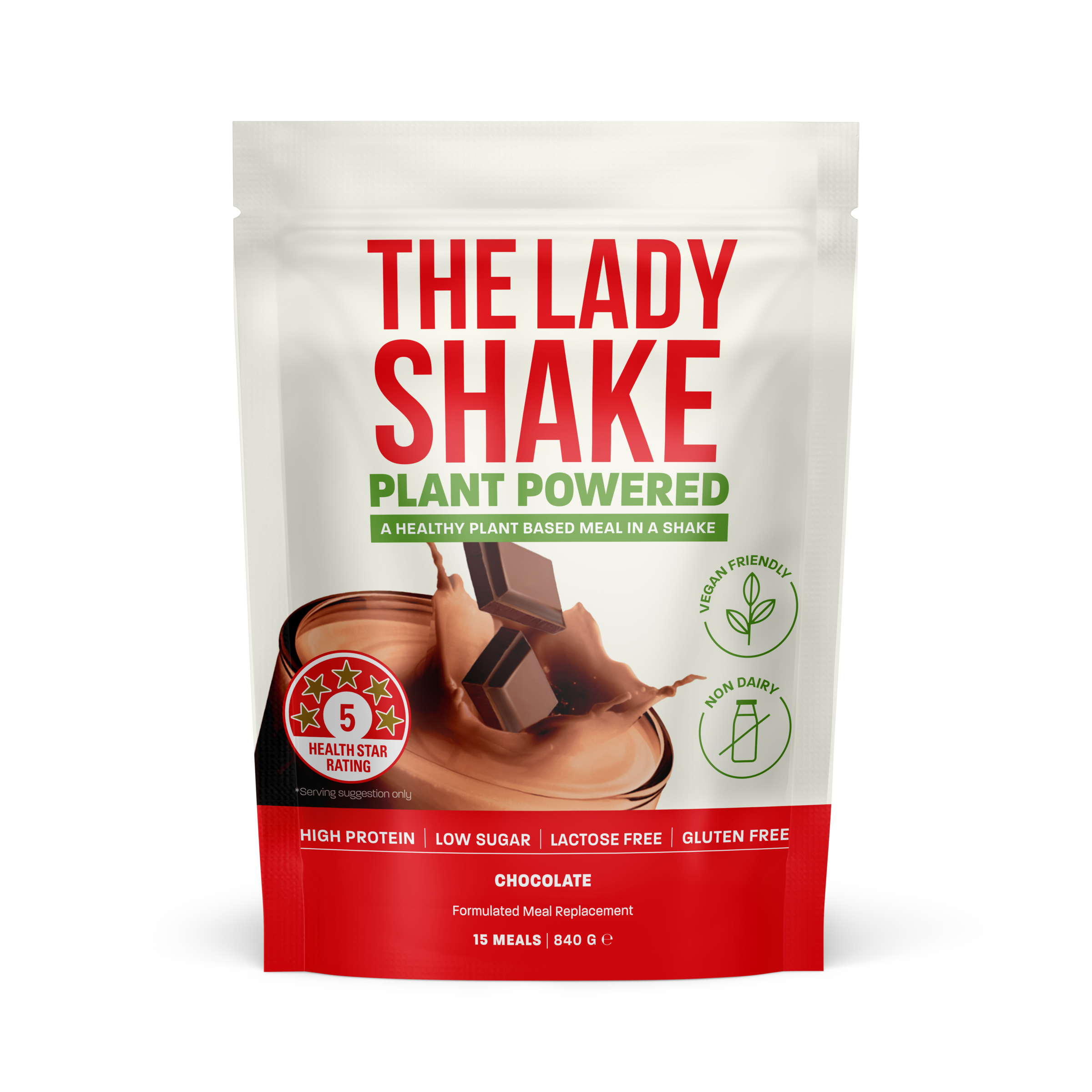 The Lady Shake Plant Powered Chocolate 840g - Image 1