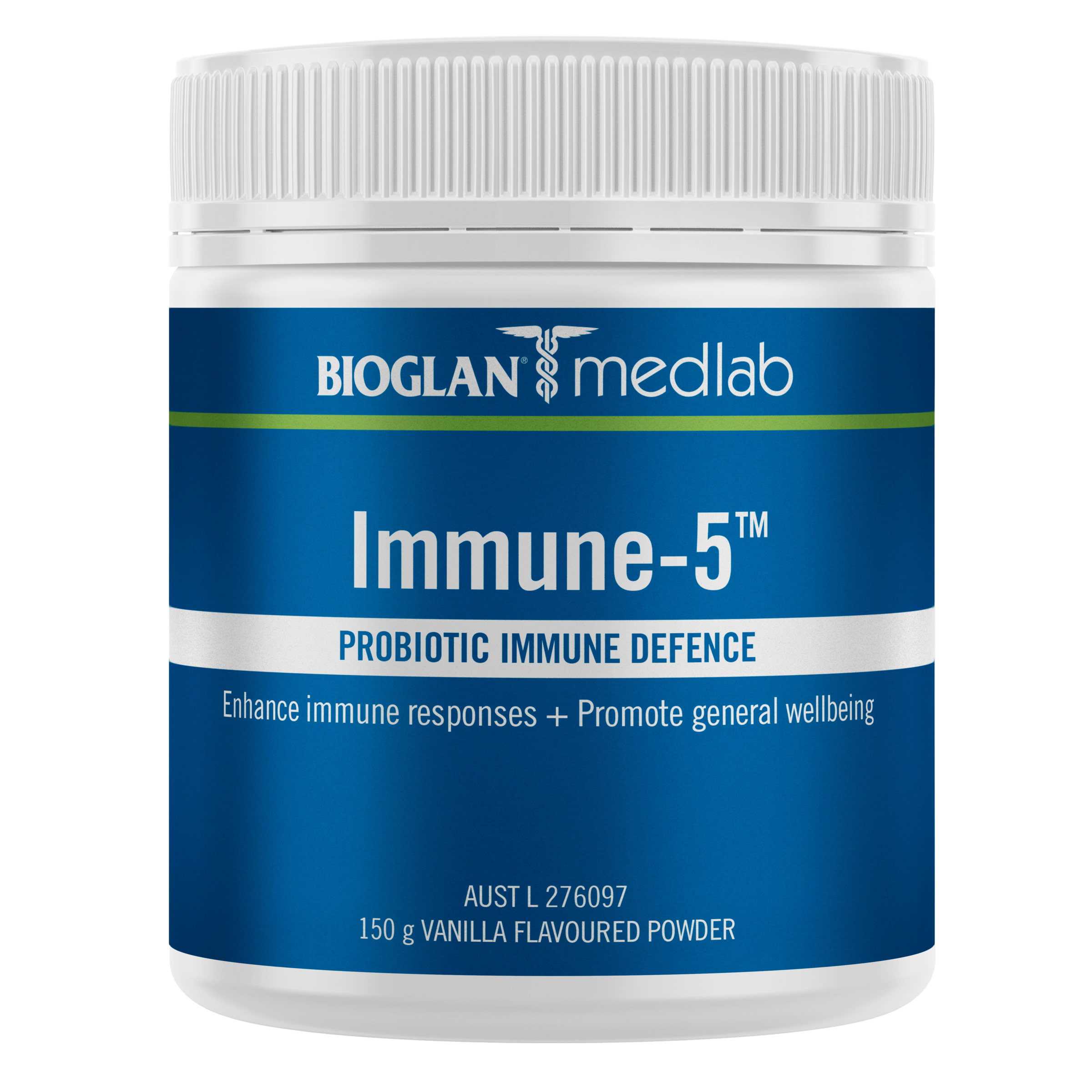 Bioglan Medlab Immune-5 Vanilla Powder 150g - Image 1