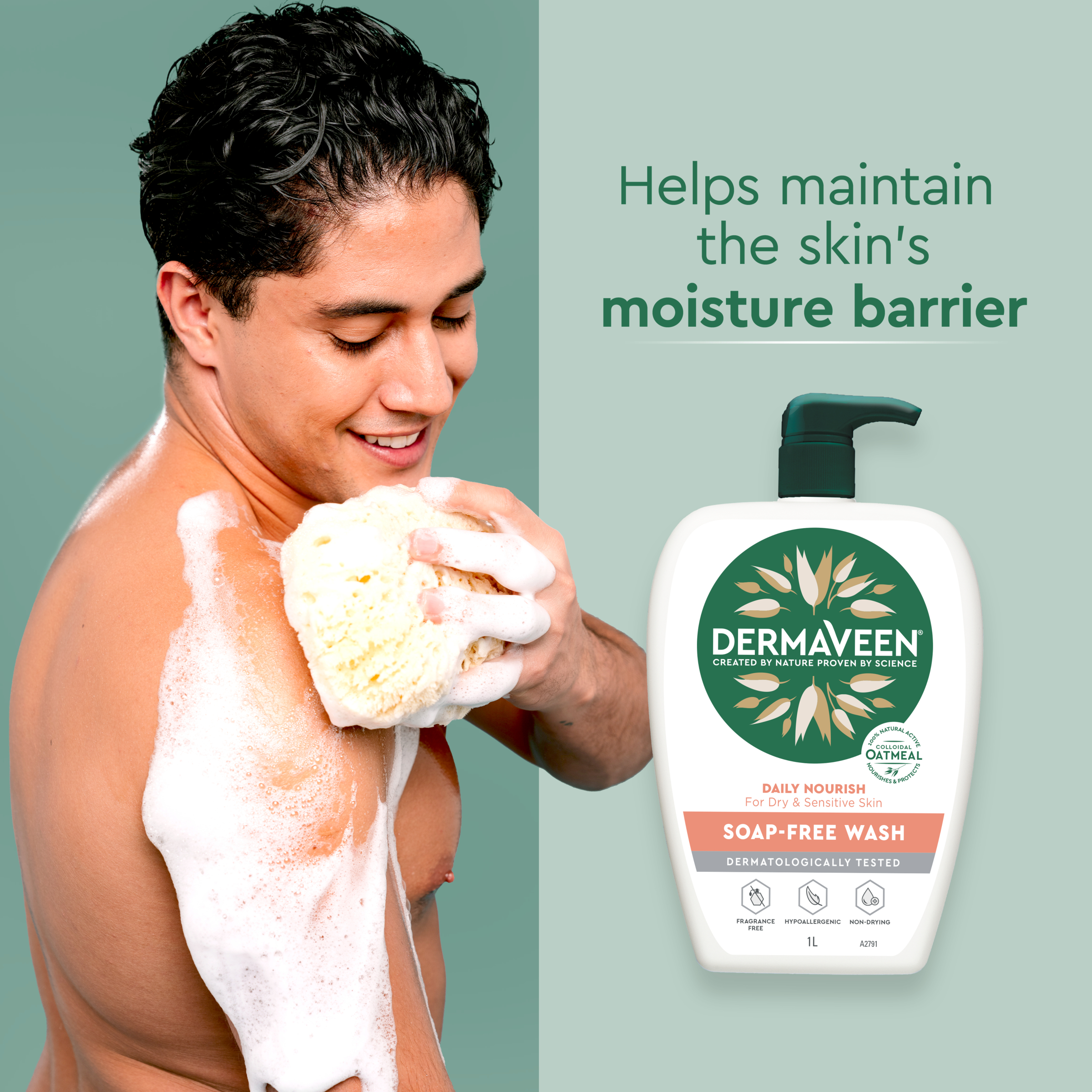 DermaVeen Daily Nourish Soap Free Wash 1 litre - Image 4