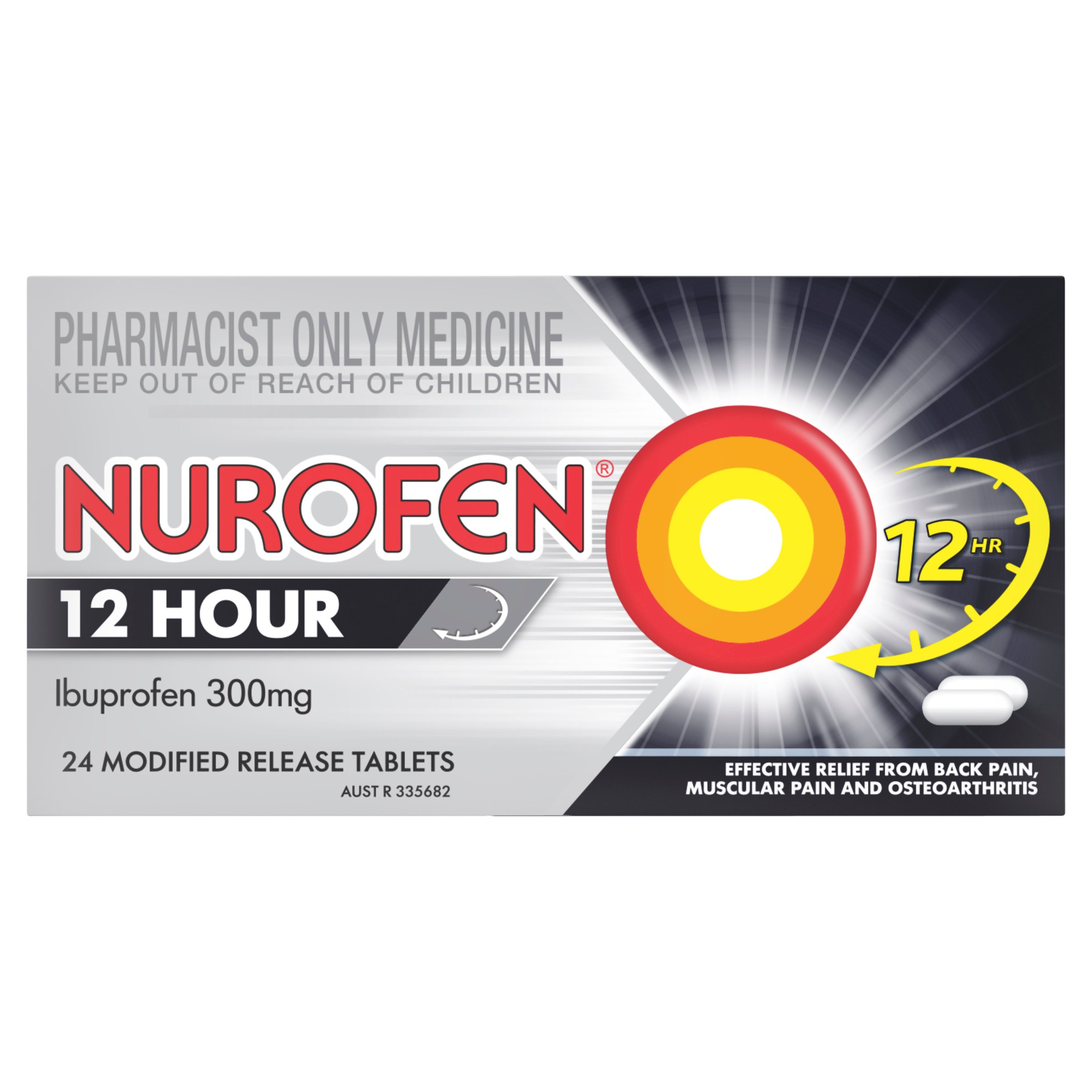 Nurofen 12 Hour Pain And Inflammation Relief 300mg Ibuprofen 24 tablets - Image 1