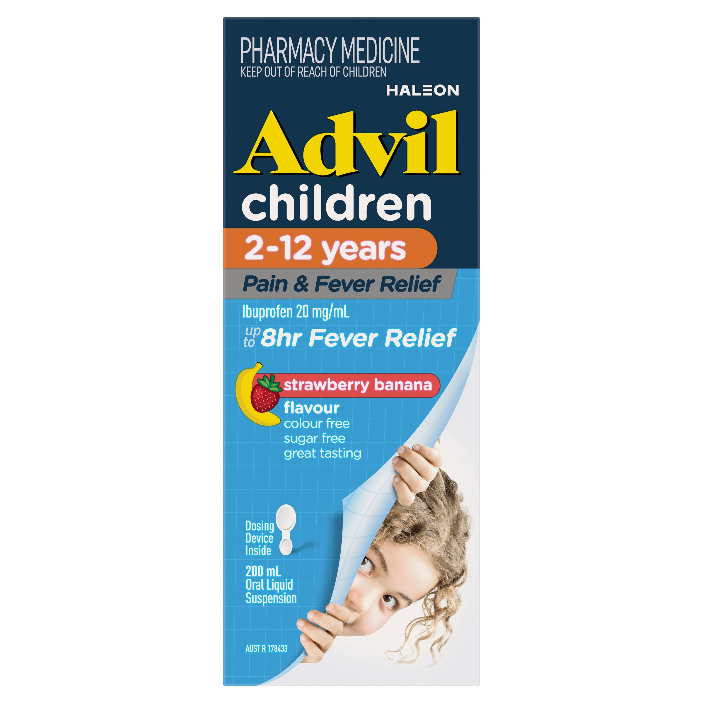 Advil Children’s Pain & Fever Relief 2yrs - 12 yrs Suspension 200ml - Image 1