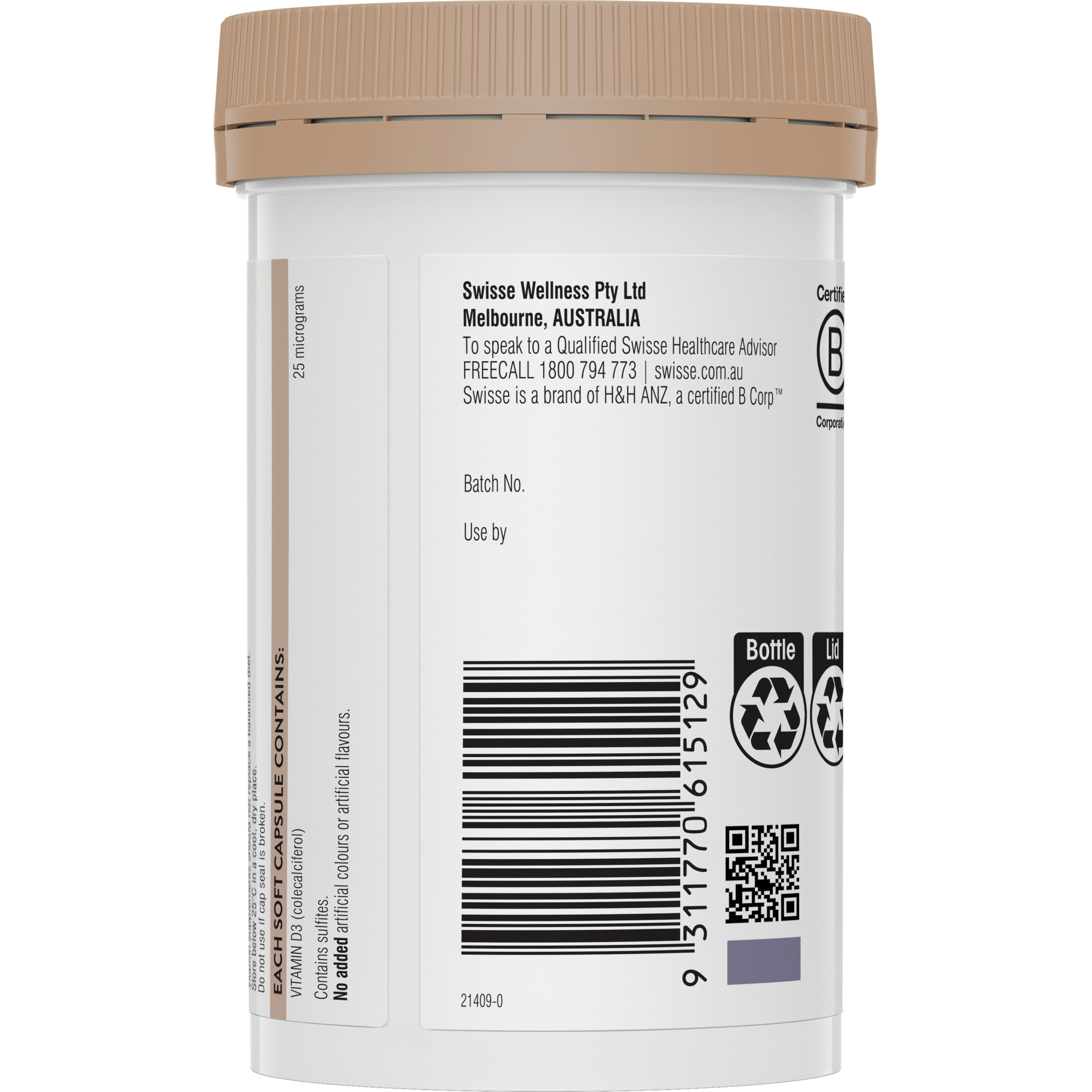 Swisse Ultiboost Vitamin D - 400 capsules - Image 3