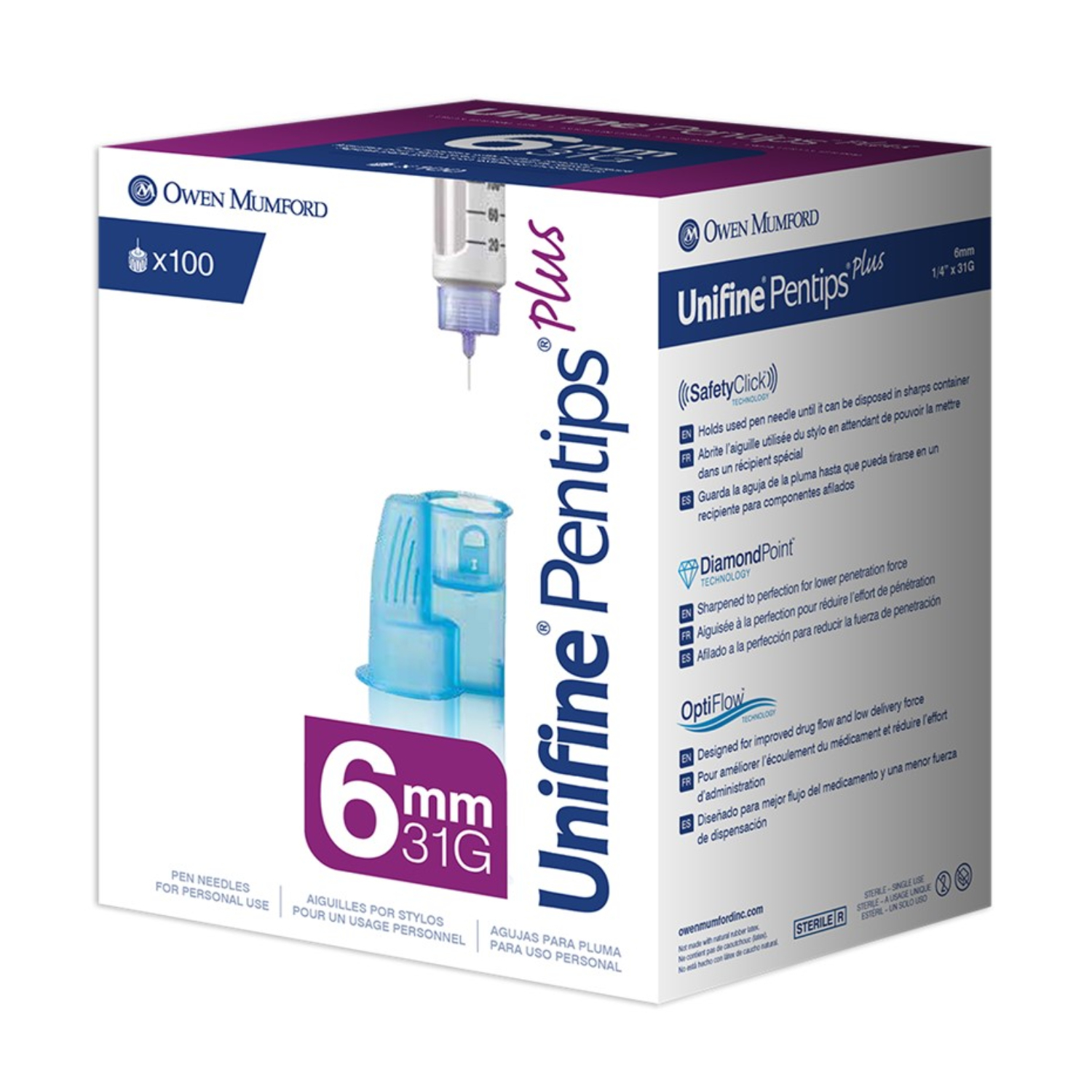 Unifine Pentips Plus 31G x 6mm 100