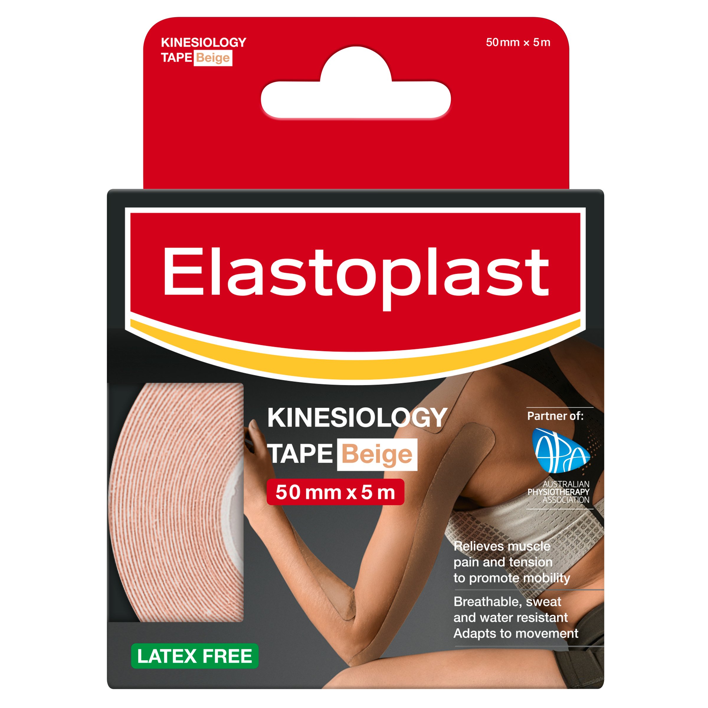 Elastoplast Sport Kinesio Tape Beige 5cm X 5m - 1 roll - Image 1