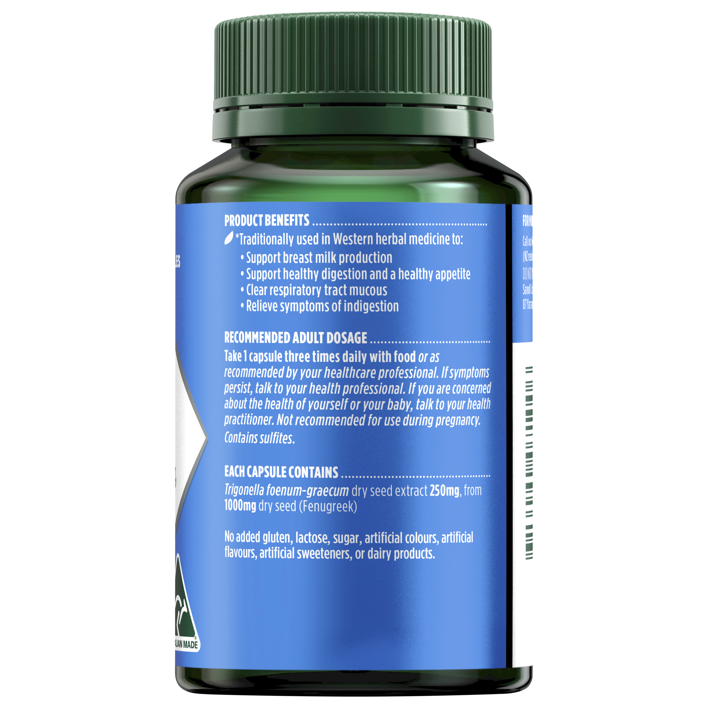 Nature's Own Fenugreek 1000mg - 60 capsules - Image 2