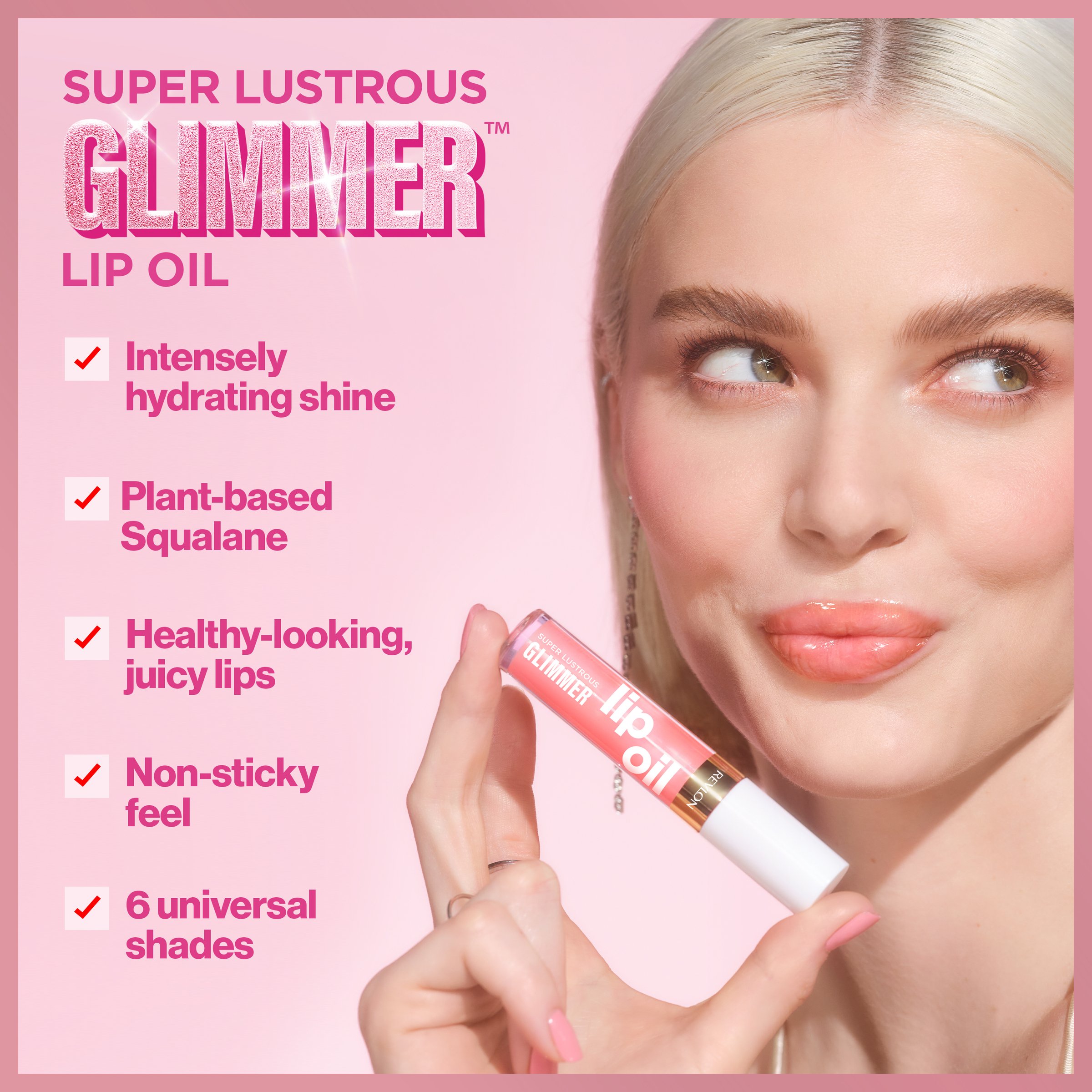 Revlon Glimmer Lip Oil Gone Rose 1 each - Image 3