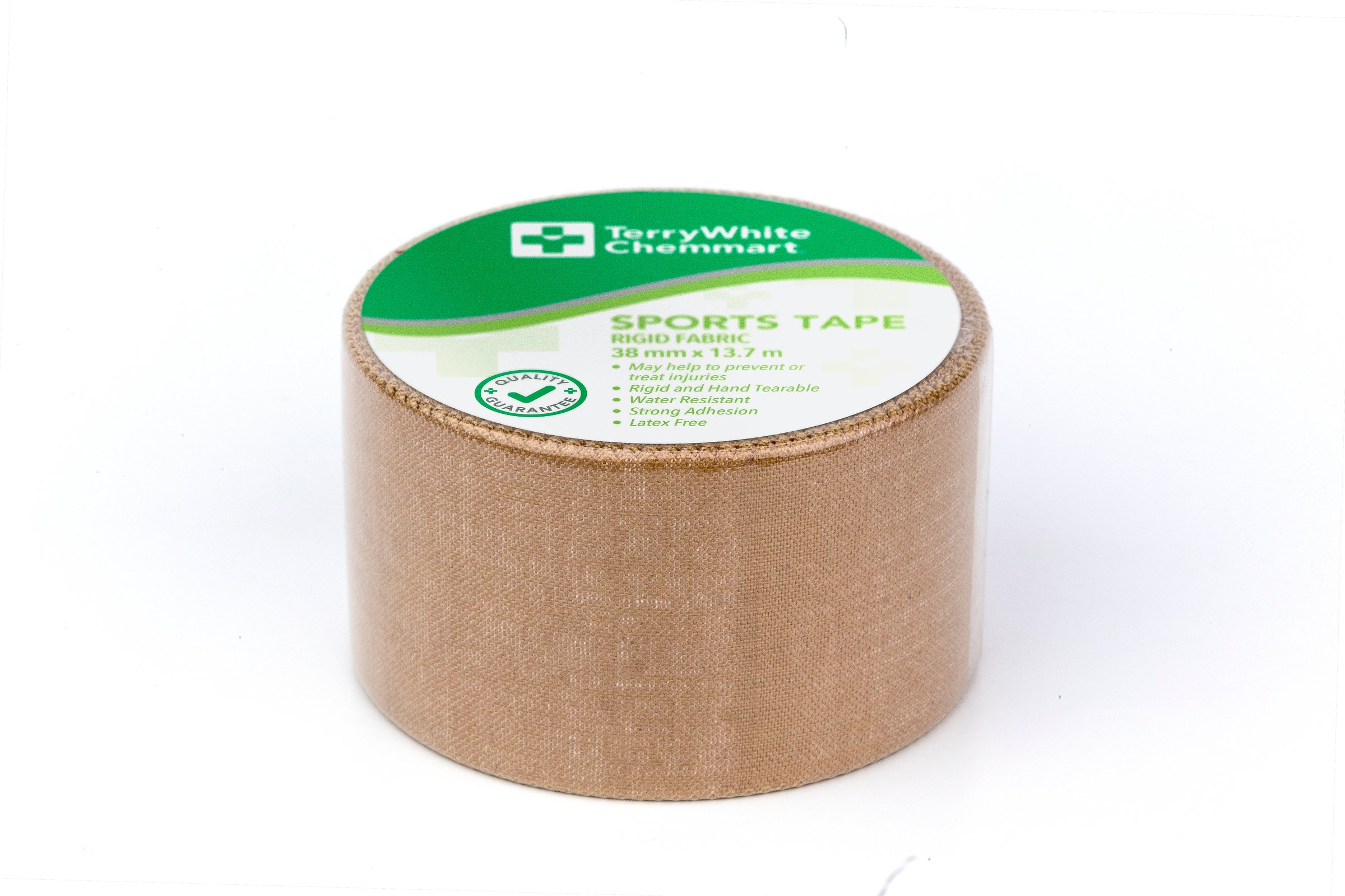 TerryWhite Chemmart Sports Tape Tan 38mm X 13.7M - 1 roll
