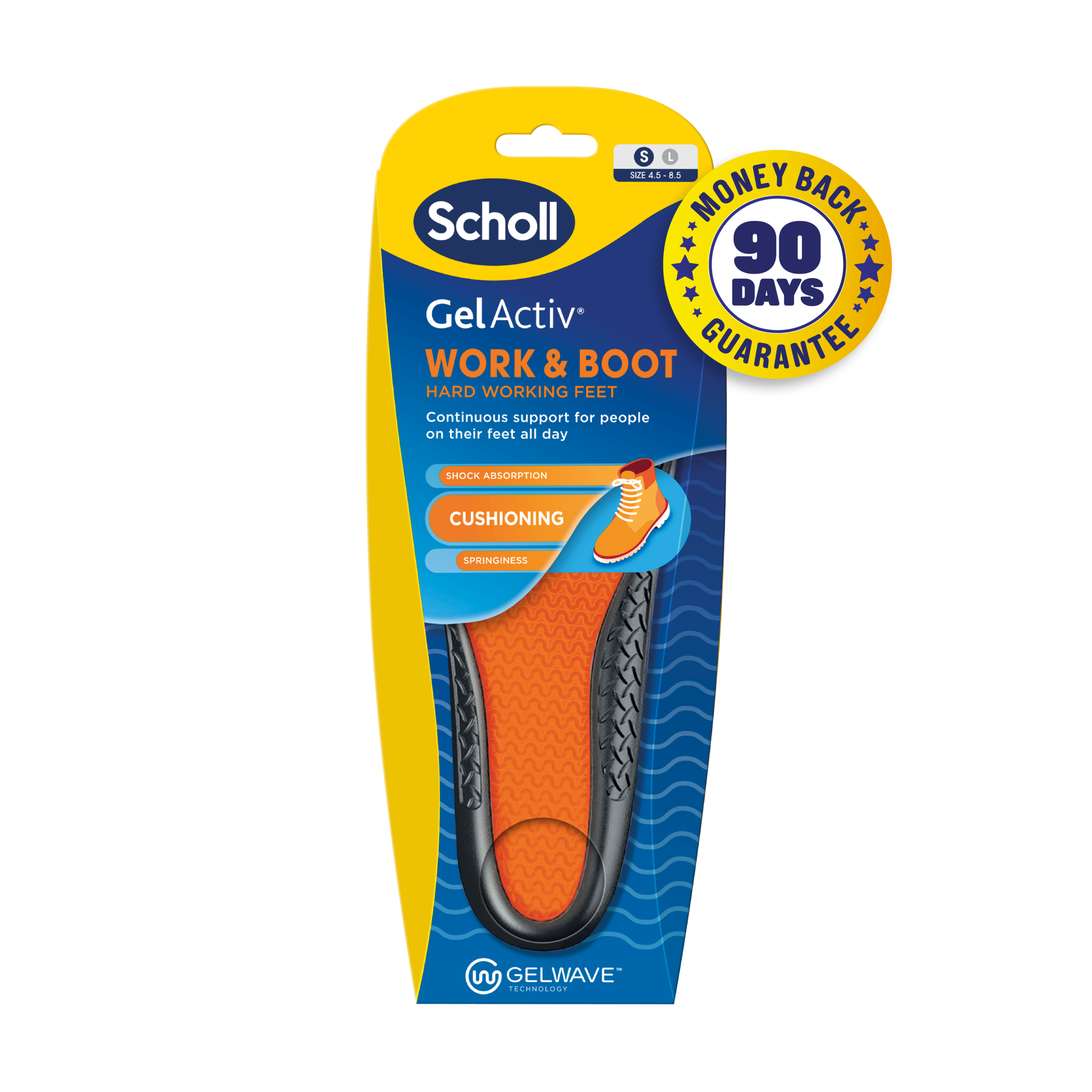 Scholl Gel Activ Insole Work & Boot Small 1 each - Image 1