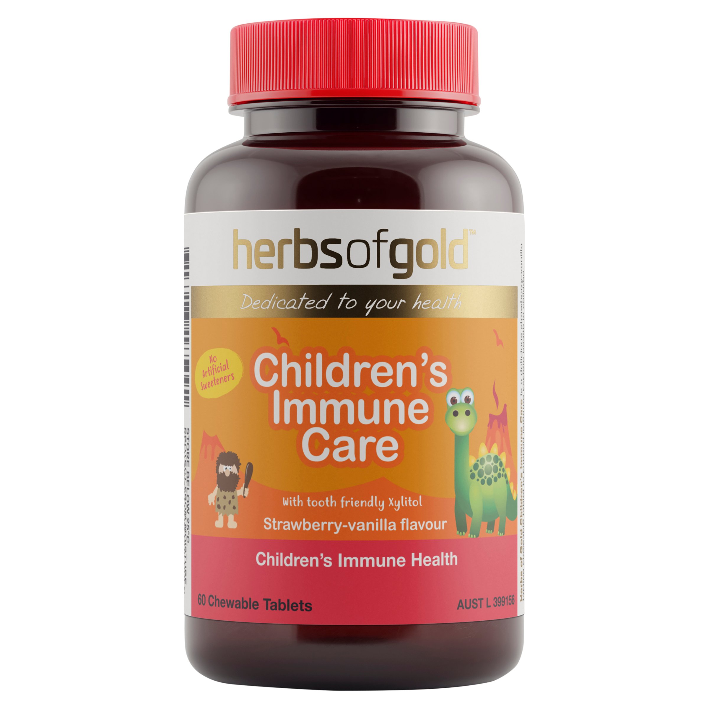 Herbs of Gold Children's Immune Care Strawberry-Vanilla 60 chewable tablets - Image 1