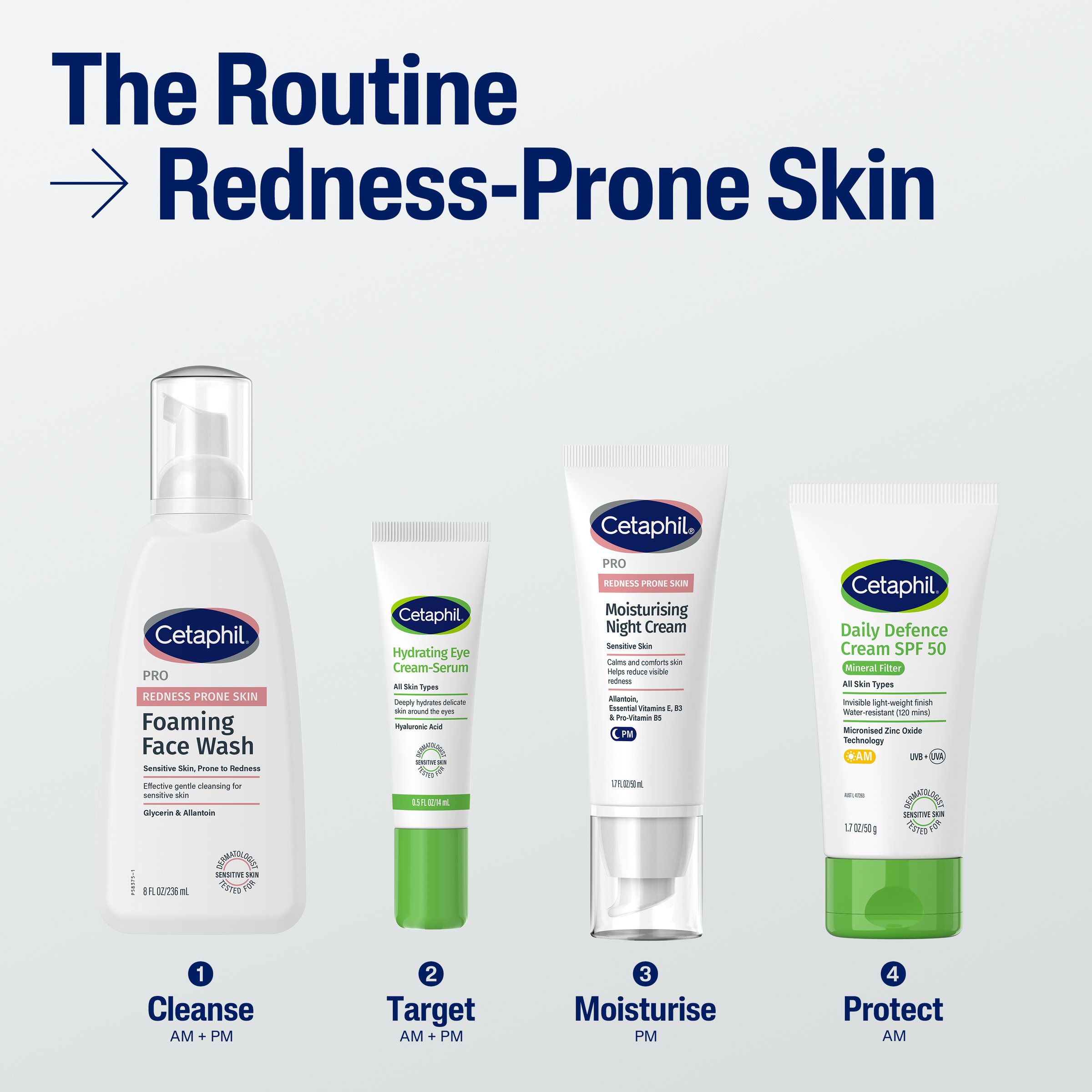 Cetaphil Pro Redness Prone Skin Foaming Face Wash 236ml - Image 4