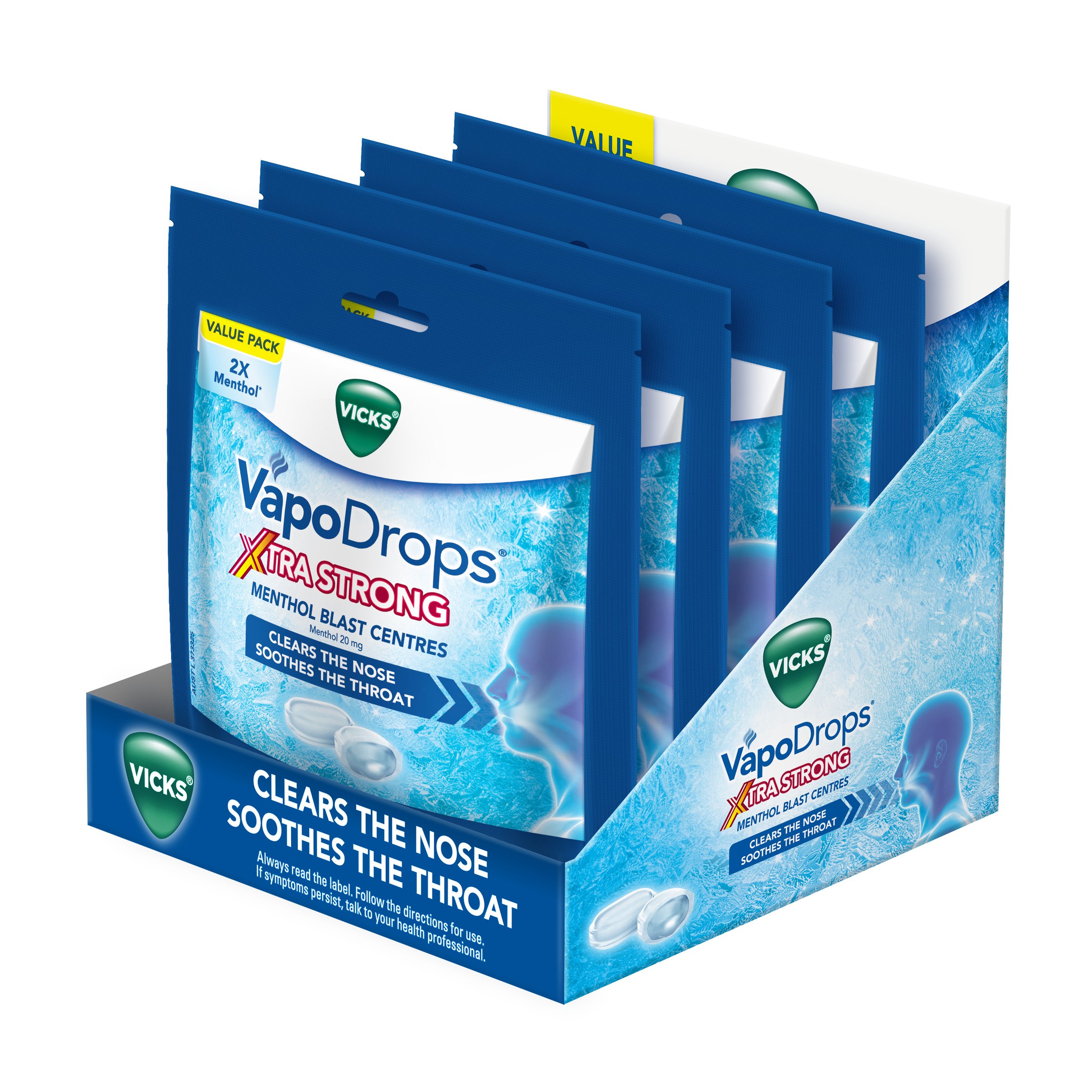 Vicks Extra Strong Menthol Blast Centers 30 lozenges - Image 4