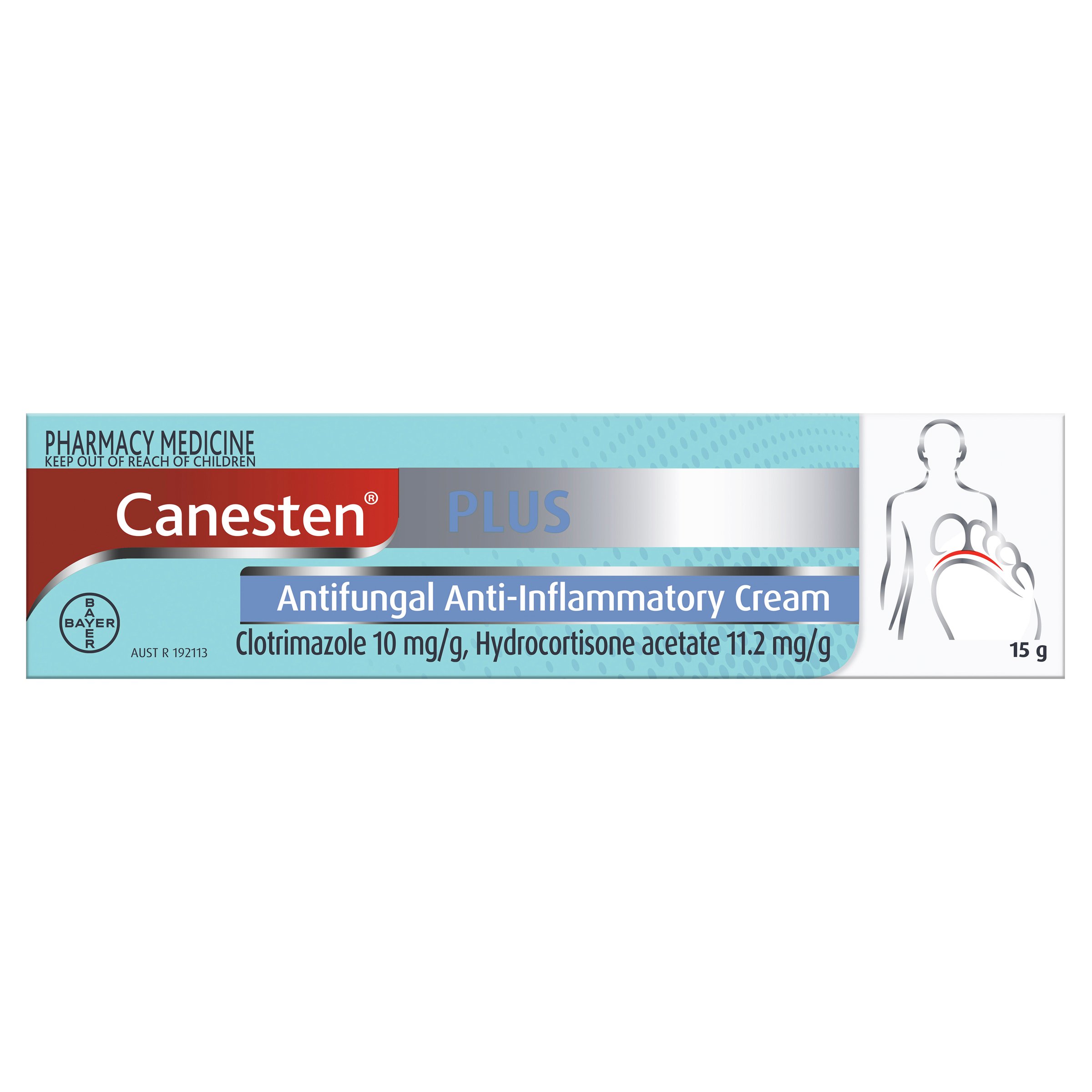 Canesten Plus Clotrimazole And Hydrocortisone Cream 15g - Image 1