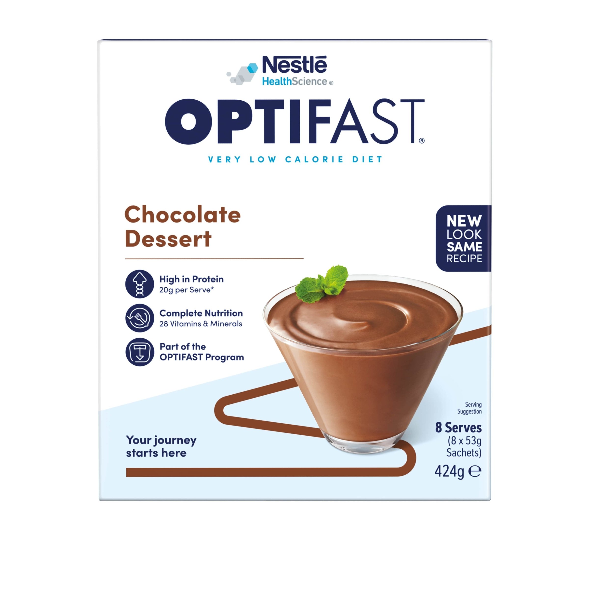 Optifast VLCD Dessert Chocolate - 8 pack - Image 1