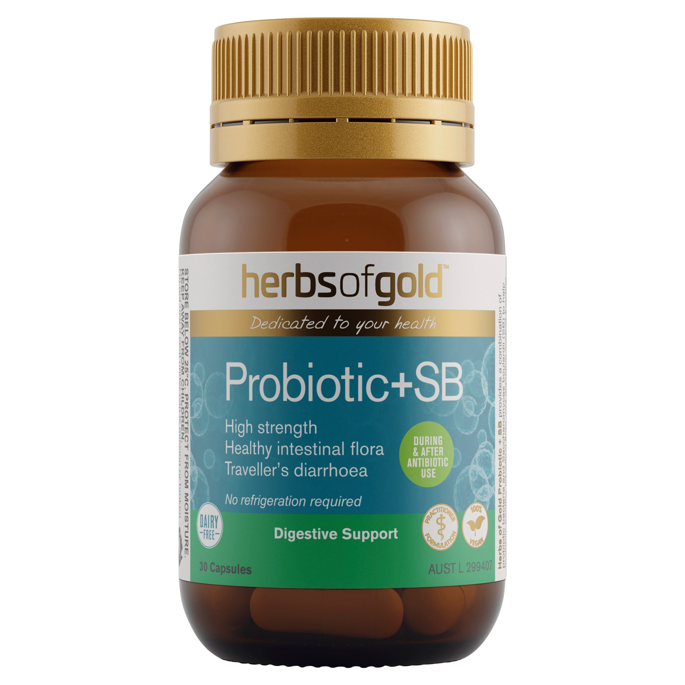 Herbs of Gold Probiotic + SB 30 vegetarian capsules - Image 1