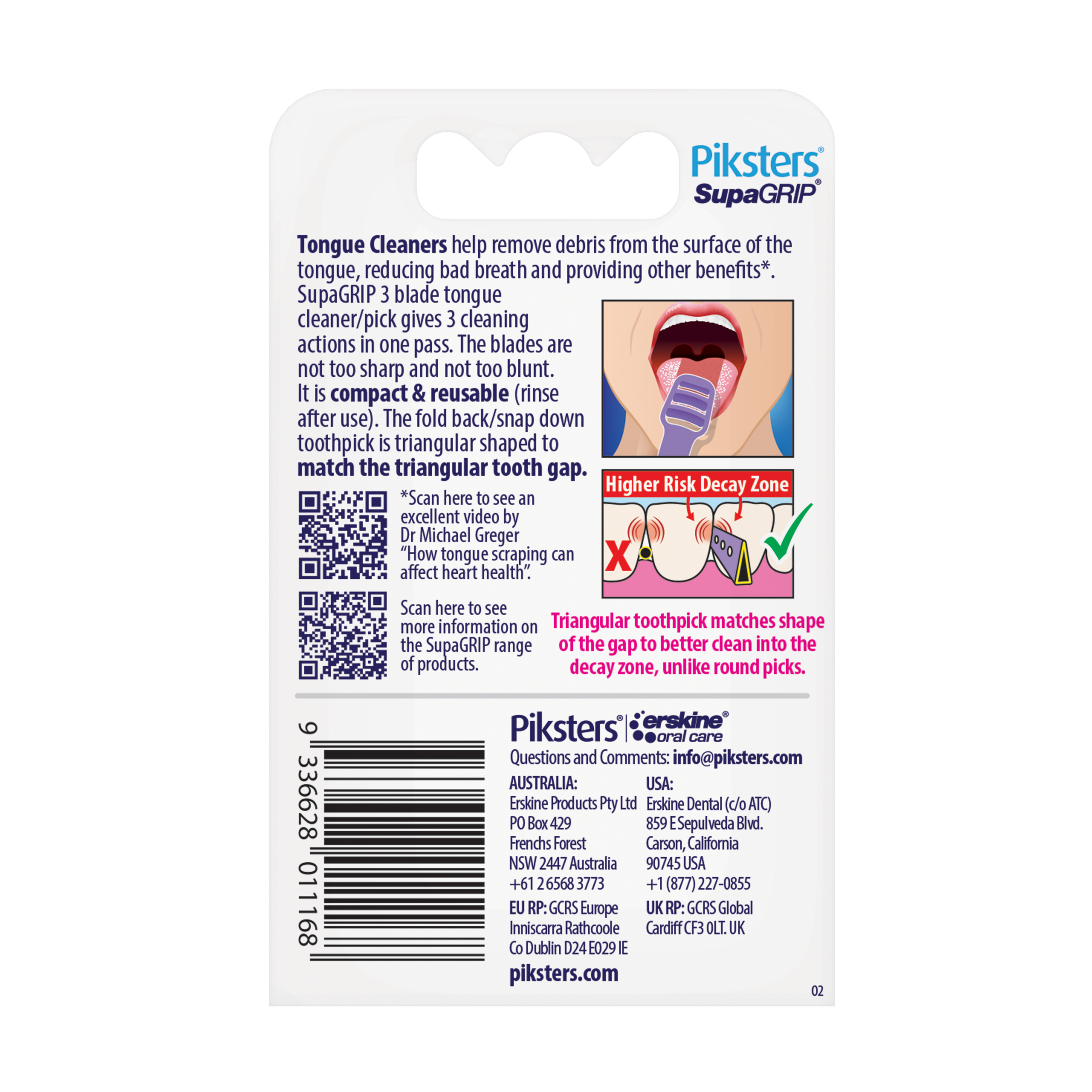 Piksters Supagrip Tongue Cleaner 20 pack - Image 2